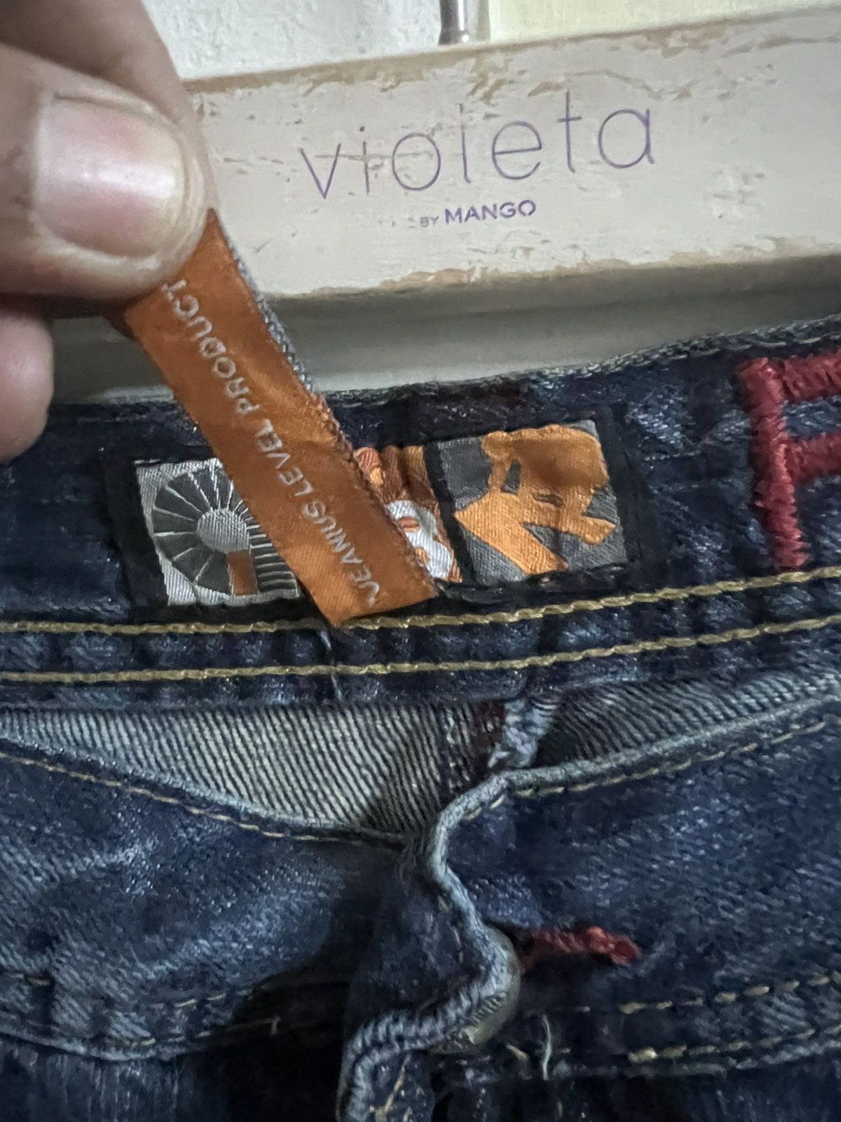 Japanese Brand NAVAJO DENIM AKADEMİK EMBROIDERY DISTRESSED DENIM PANT Size US 38 / EU 54 - 9 Thumbnail