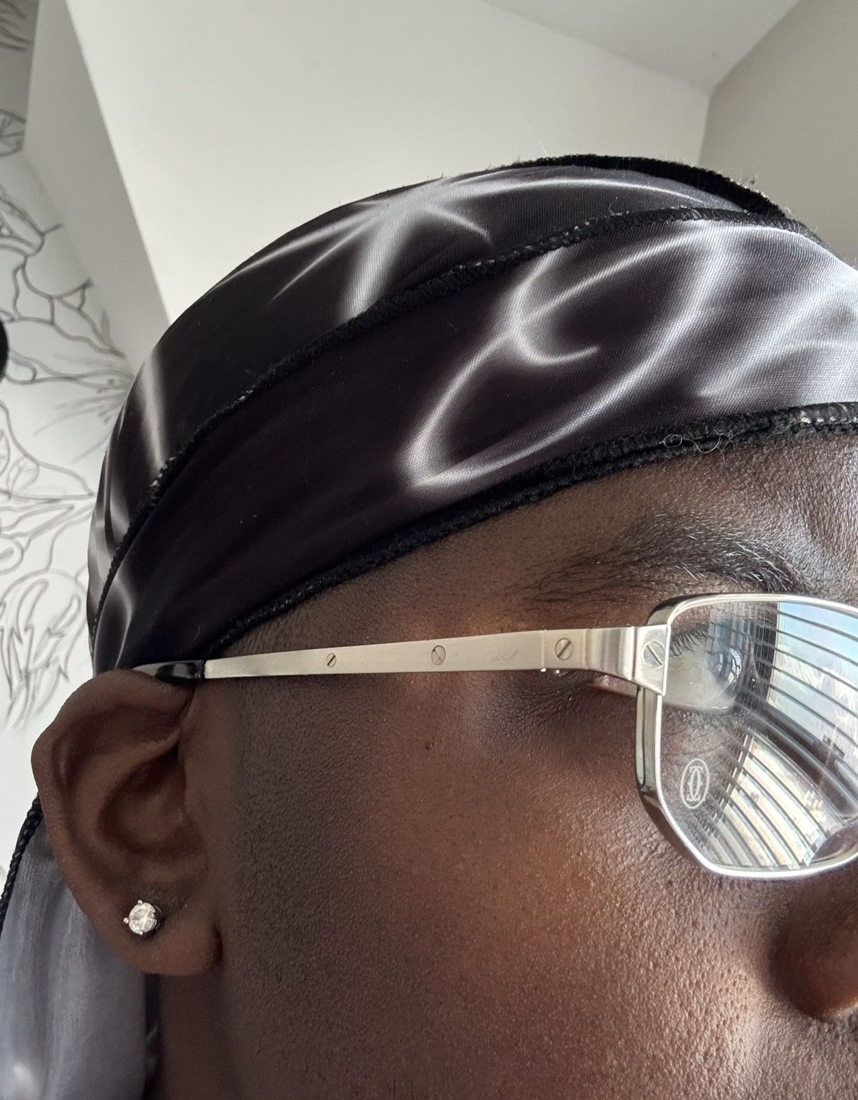 Cartier Cartier Santos Rectangle Eyeglasses Silver CT04810 XL Size ONE SIZE - 4 Thumbnail