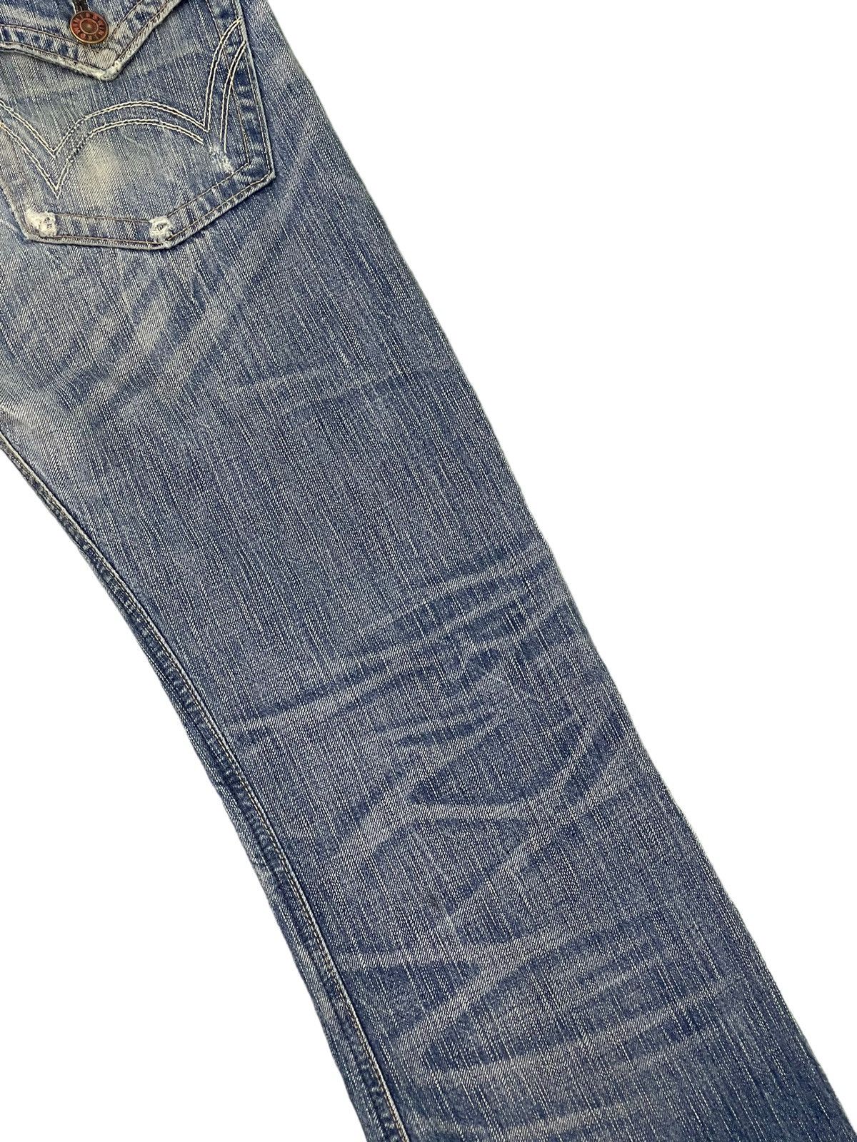 Edwin Flare Jeans Edwin Japan Faded Distress Boot Cut 8🟦0 Size US 30 / EU 46 - 16 Thumbnail