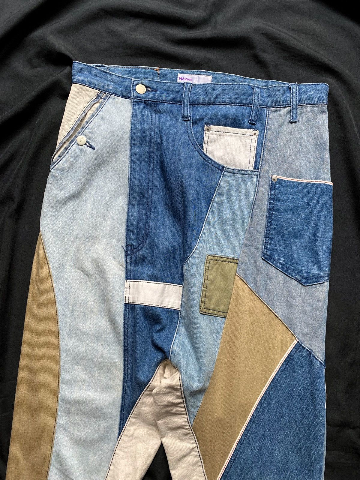 Issey Miyake Ne-net Issey Miyake Patchwork Denim Harem Pants Size US 32 / EU 48 - 3 Thumbnail