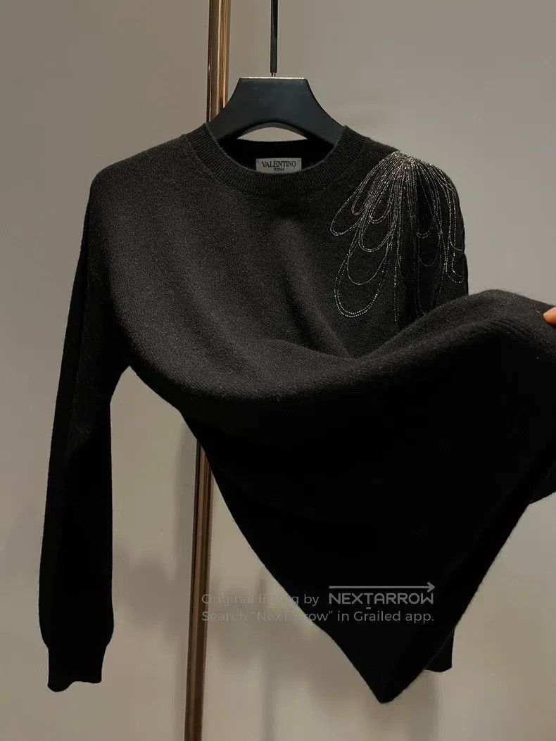 Valentino Valentino Cashmere crew neck knitted sweater Size S / US 4 / IT 40 - 1 Thumbnail