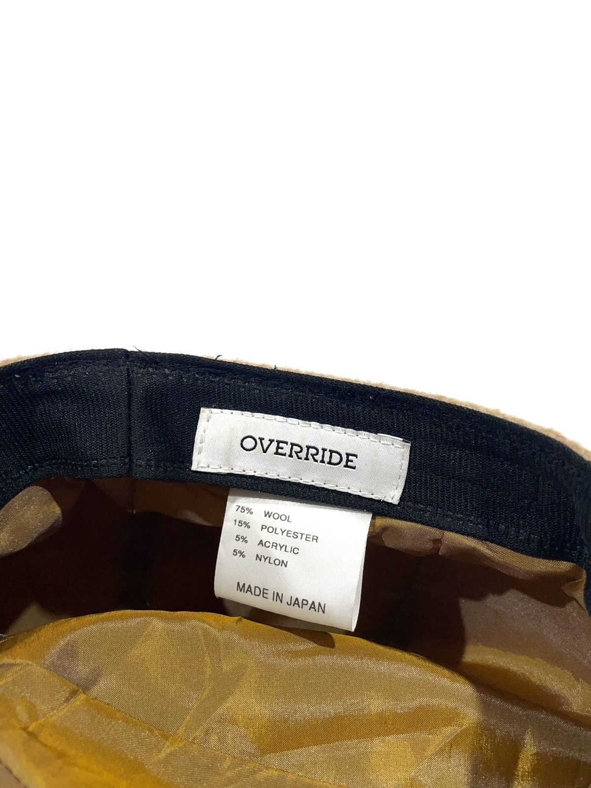 Designer × Japanese Brand Override Wool Men Beige Cap Made In Japan Size 60 Size ONE SIZE - 5 Thumbnail