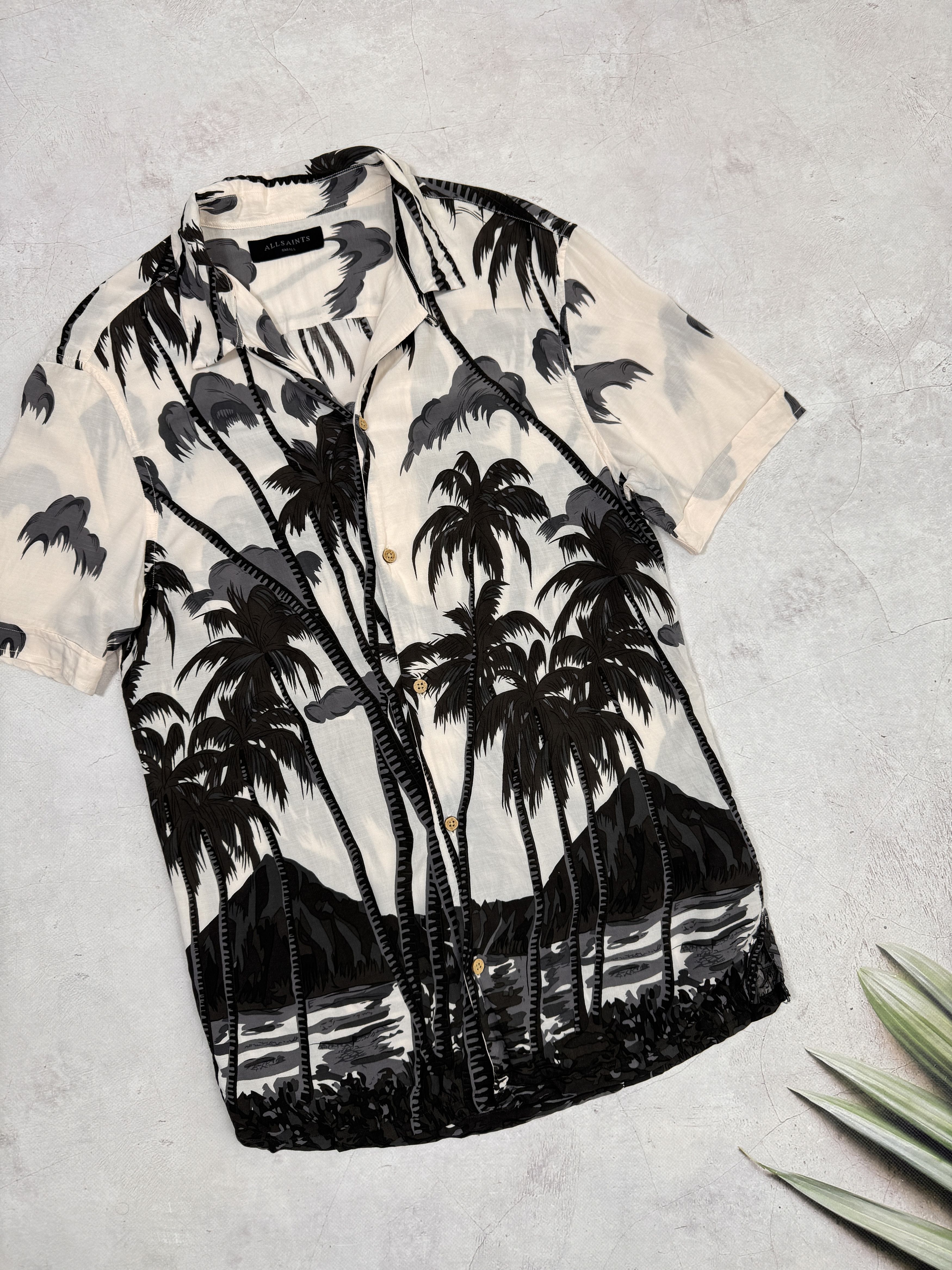 Allsaints Allsaints Hawawiian Shirt Viscose Palmes & Ocean Size US S / EU 44-46 / 1 - 4 Thumbnail