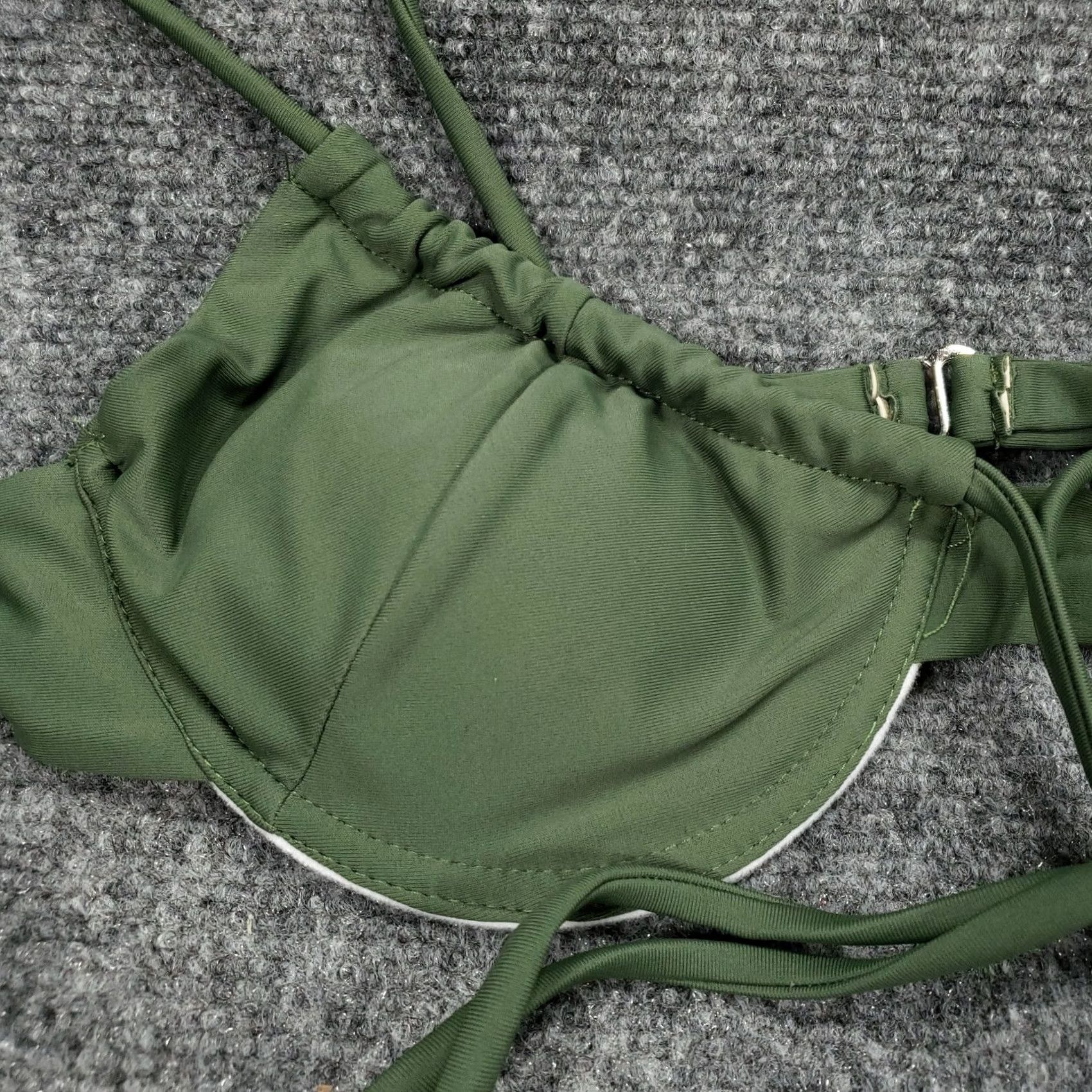 Shein Shein Green Tie Front Underwired Bikini Top Womens S Small Bathing Swimwear Size S / US 4 / IT 40 - 5 Thumbnail