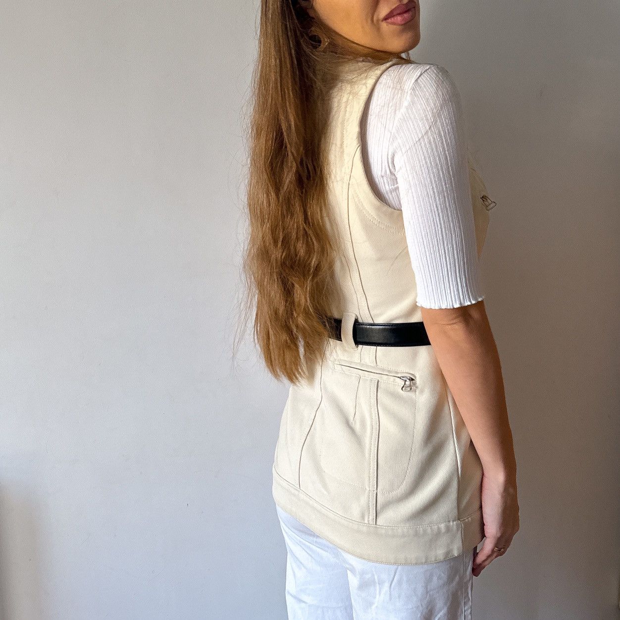 Japanese Brand Vintage avant garde cotton vest off white y2k Size M / US 6-8 / IT 42-44 - 4 Thumbnail