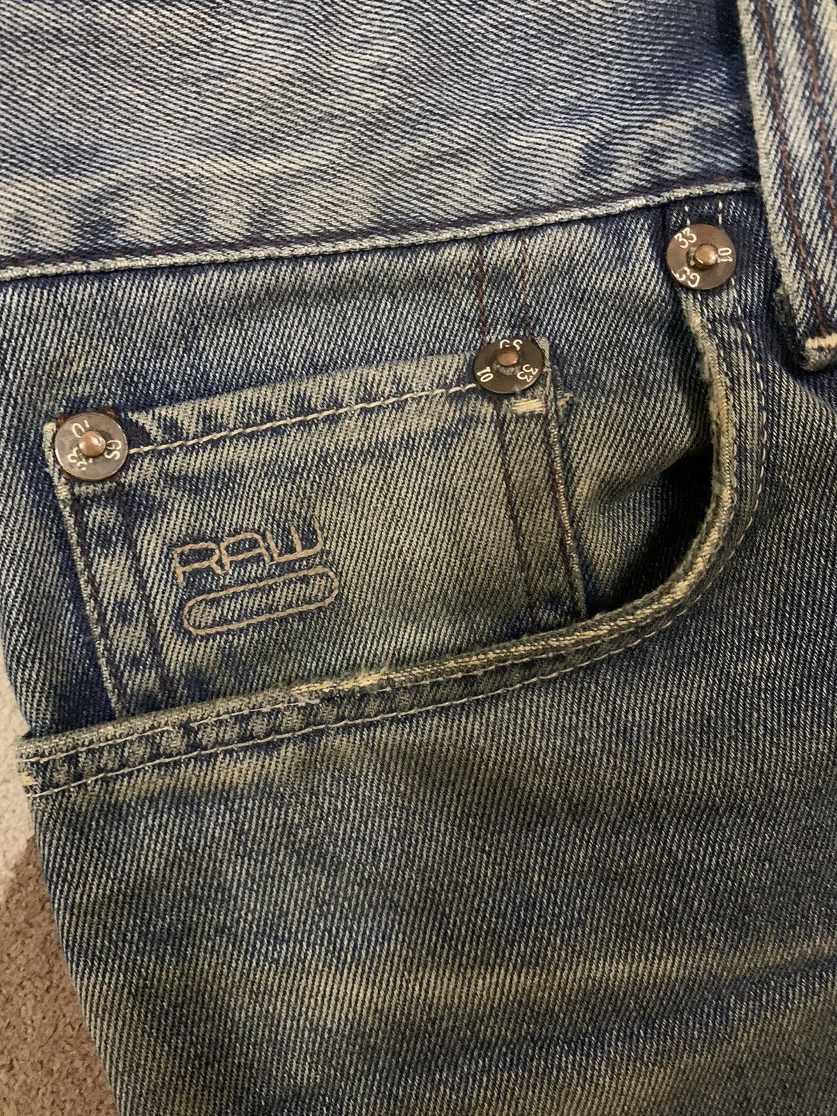 G-Star Vintage G Star Raw Mud Washed Slim Fit Jeans Made in Italy Size US 29 - 5 Thumbnail