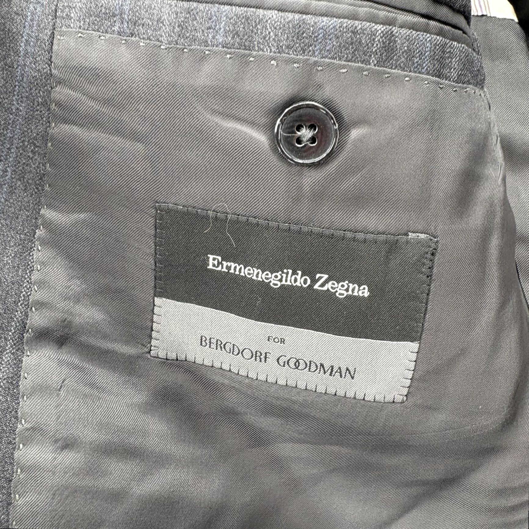 Ermenegildo Zegna Ermenegildo Zegna Blazer Mens 44L Gray Pinstripe Trofeo Wool Made Switzerland Size 44R - 6 Thumbnail