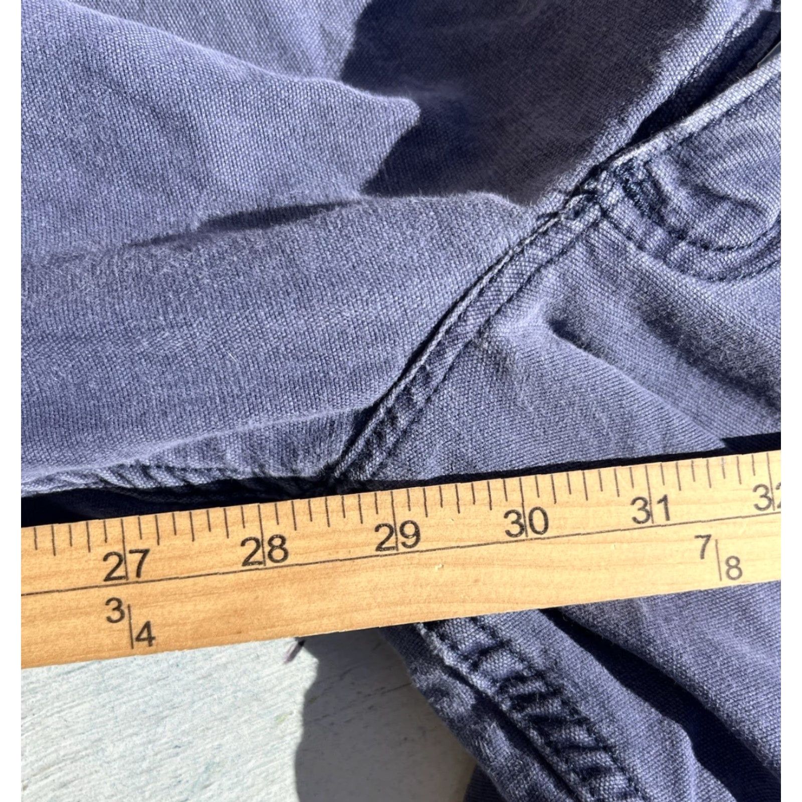 Carhartt Carhartt Pants Blue Solid 36x30 Workwear Uniform Khakis Cargo Logo Pockets Zipper Button Men’s Regular Straight Size US 36 / EU 52 - 6 Thumbnail