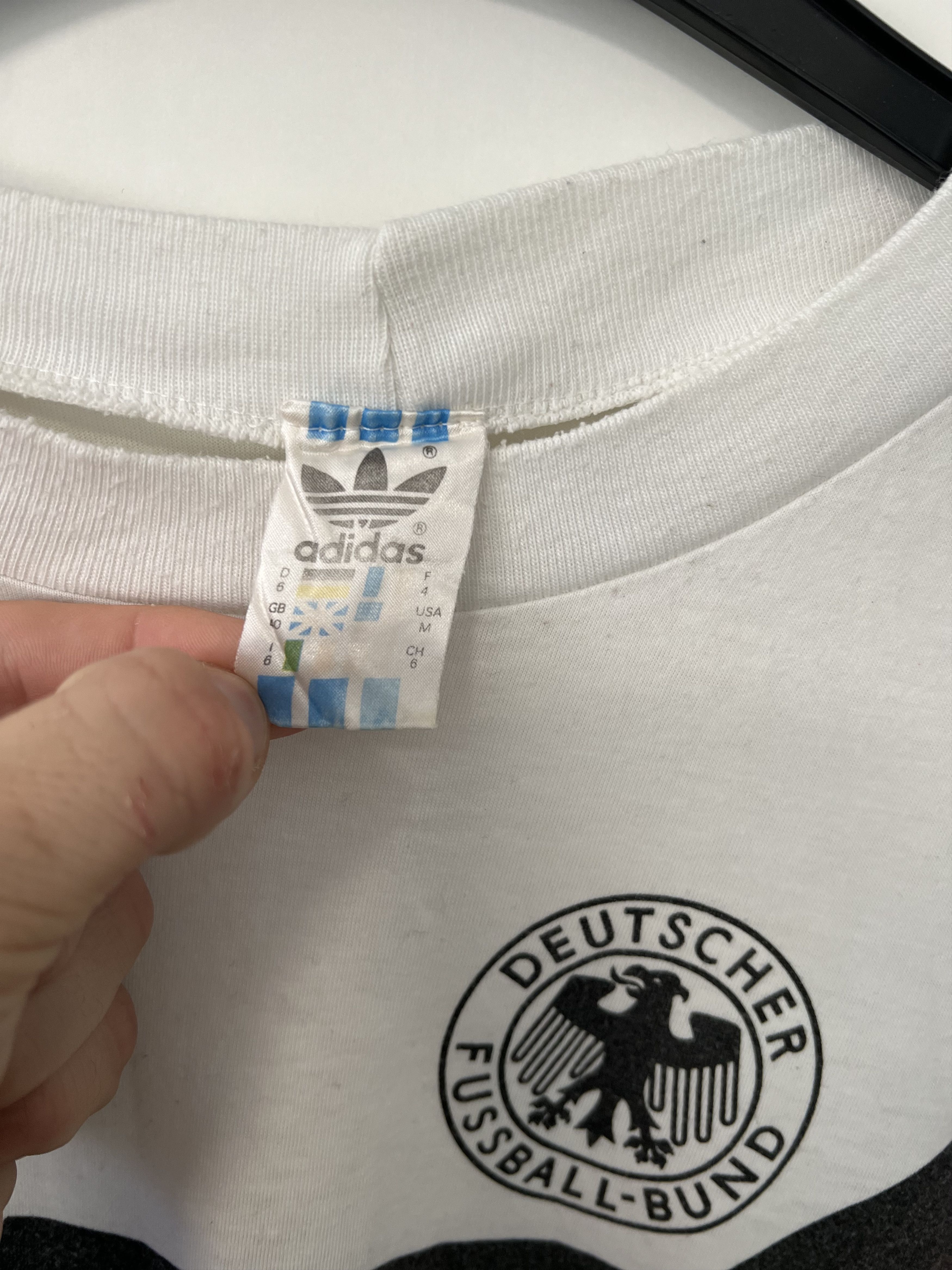 Adidas GERMANY 1988-90 TRAINING HOME SHIRT FOOTBALL SOCCER JERSEY Size US M / EU 48-50 / 2 - 8 Thumbnail