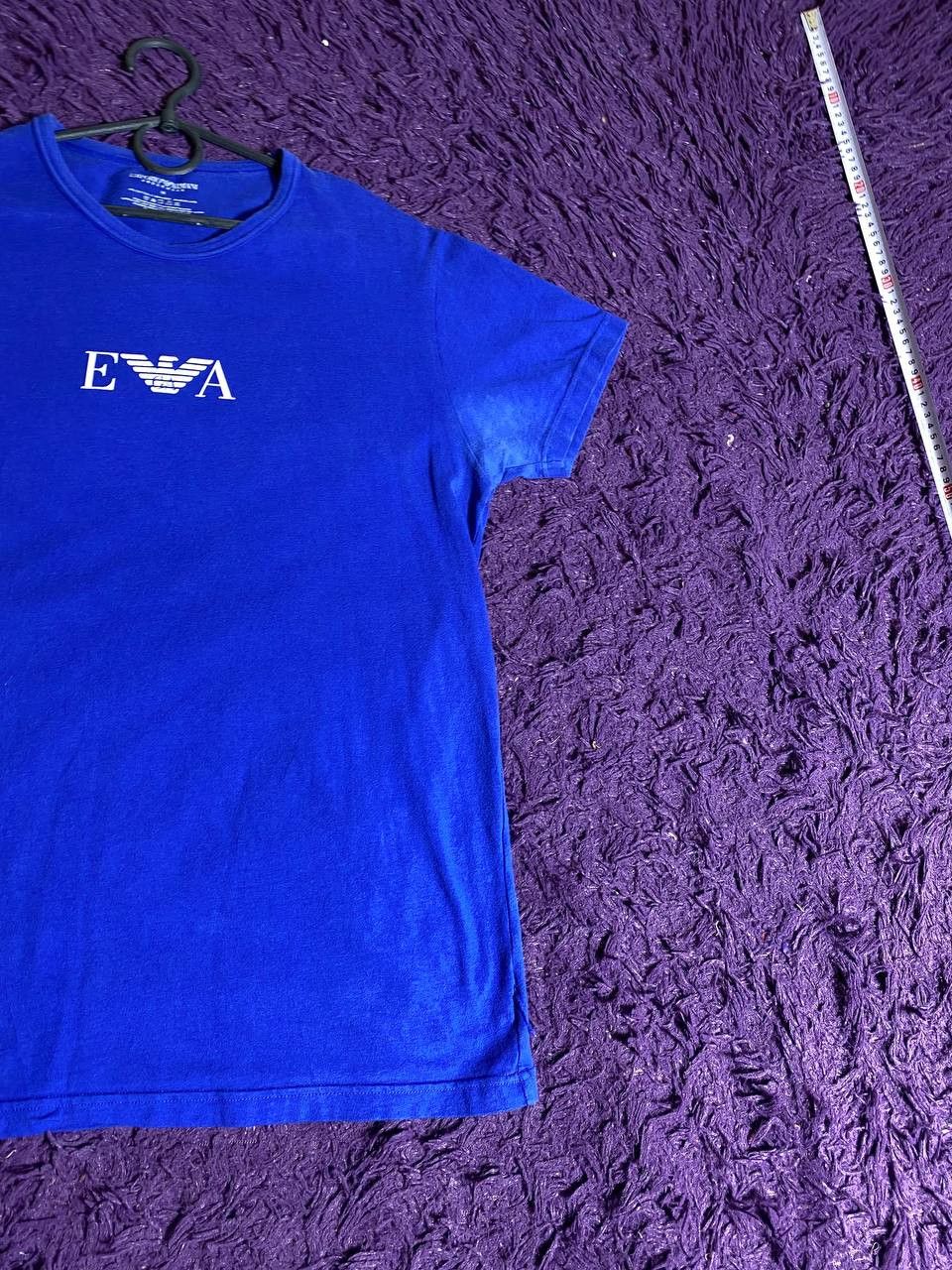 Emporio Armani × Vintage 90s Vintage Emporio Armani Big Logo Marine Cotton T-Shirt Size US M / EU 48-50 / 2 - 4 Thumbnail