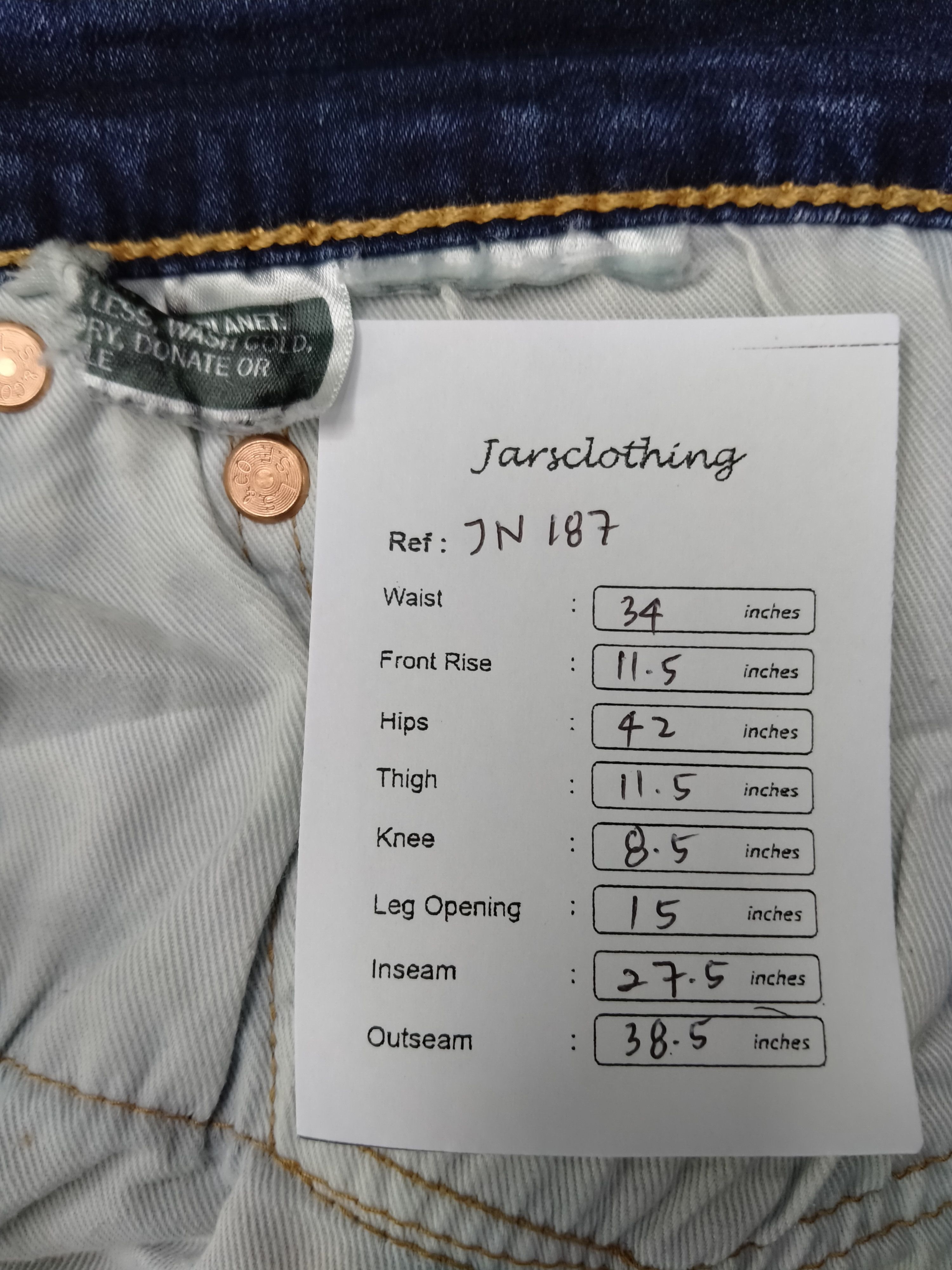 Levi's Blue Vintage Levi's 502 Distressed Denim 34x27.5 -JN187 Size US 34 / EU 50 - 10 Thumbnail