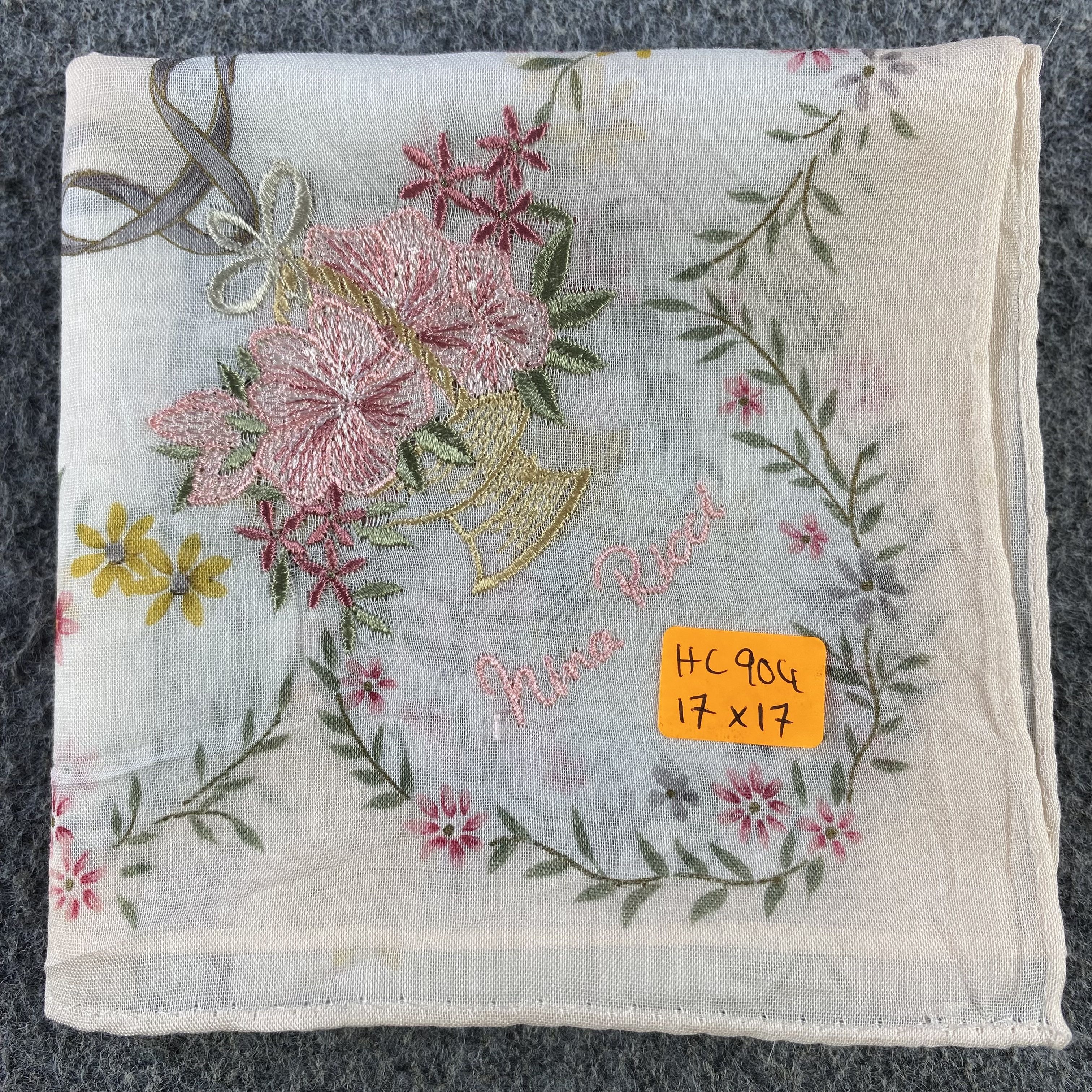 Nina Ricci × Vintage Nina Ricci Handkerchief/Neckerchief/Bandana HC904 Size ONE SIZE - 5 Thumbnail