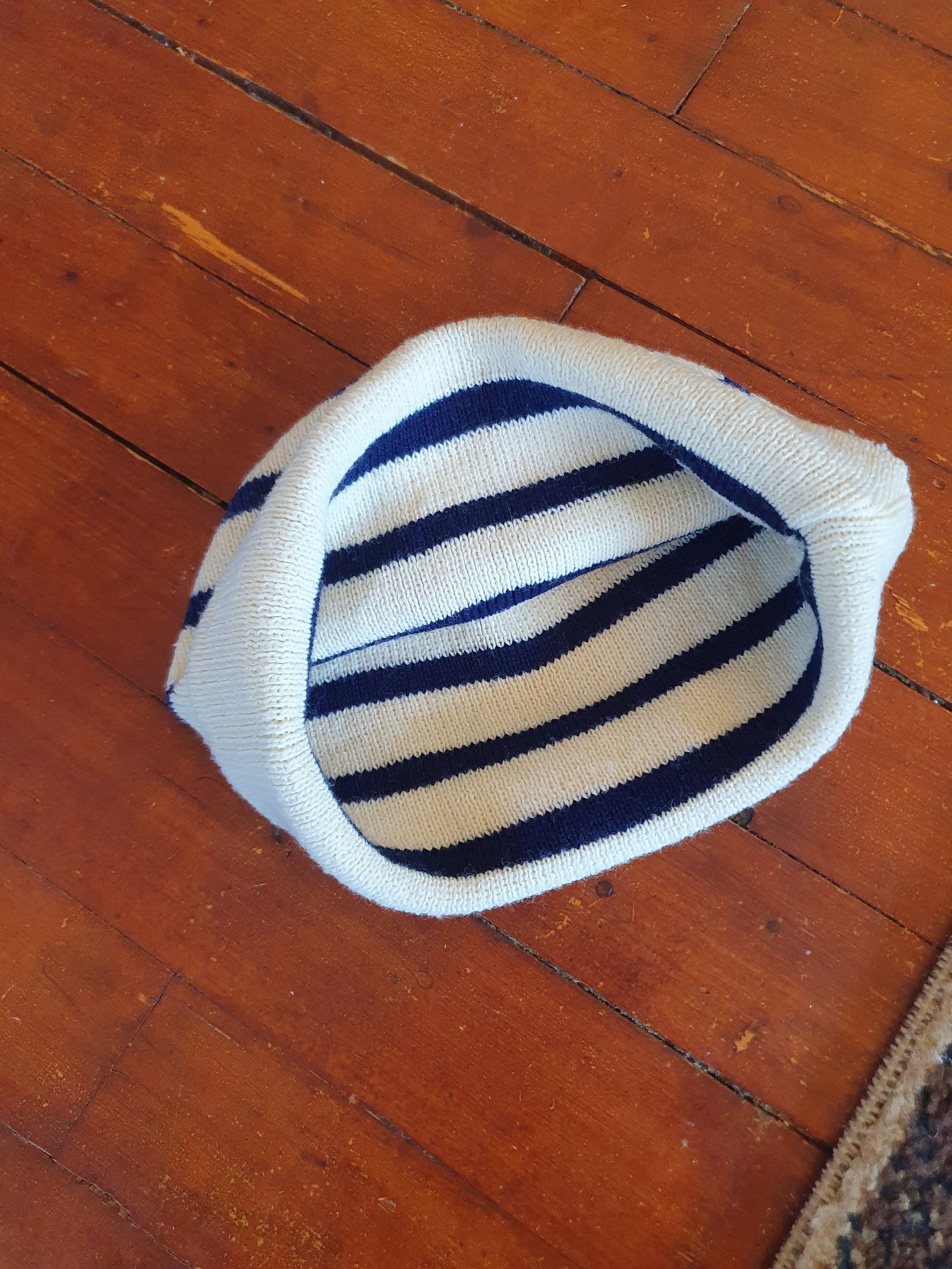 Vintage Janpy Vintage Navy Sailor Striped Beanie Hat Size ONE SIZE - 2 Thumbnail