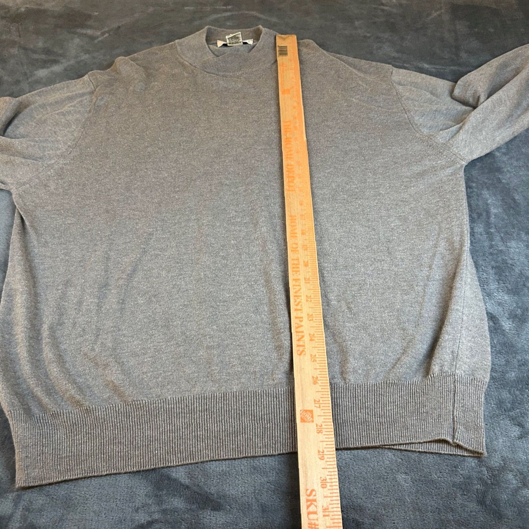 Pronto Uomo Pronto Uomo Gray Mock Neck Long Sleeve Sweater XL Mens Italy Made Cotton Blend Knit Pullover Classic Fit, Casual, Lightweight, Breathable Size US XL / EU 56 / 4 - 7 Thumbnail