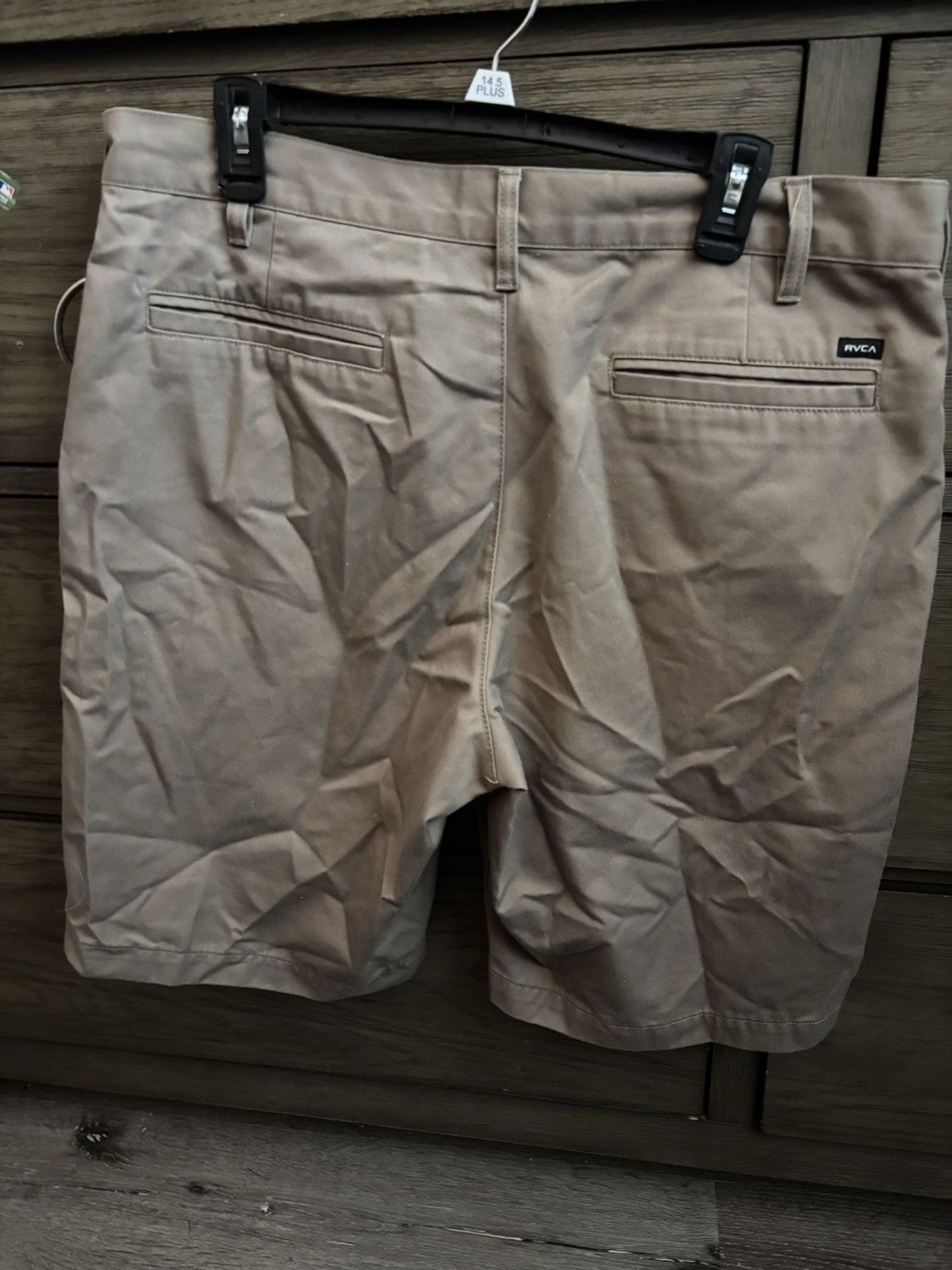 RVCA RCVA Beige Stretch Chino Casual Drawstring Shorts, Size 36, Size US 36 / EU 52 - 2 Thumbnail