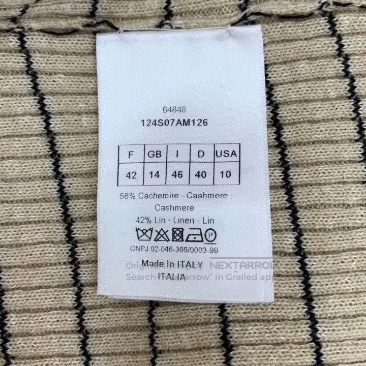 Dior Christian Dior Brown Striped Bee Cashmere Sweater. Size US XS / EU 42 / 0 - 8 Thumbnail
