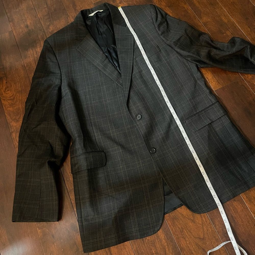 Faconnable Faconnable Black Plaid Men's Blazer Size 44R - 7 Thumbnail