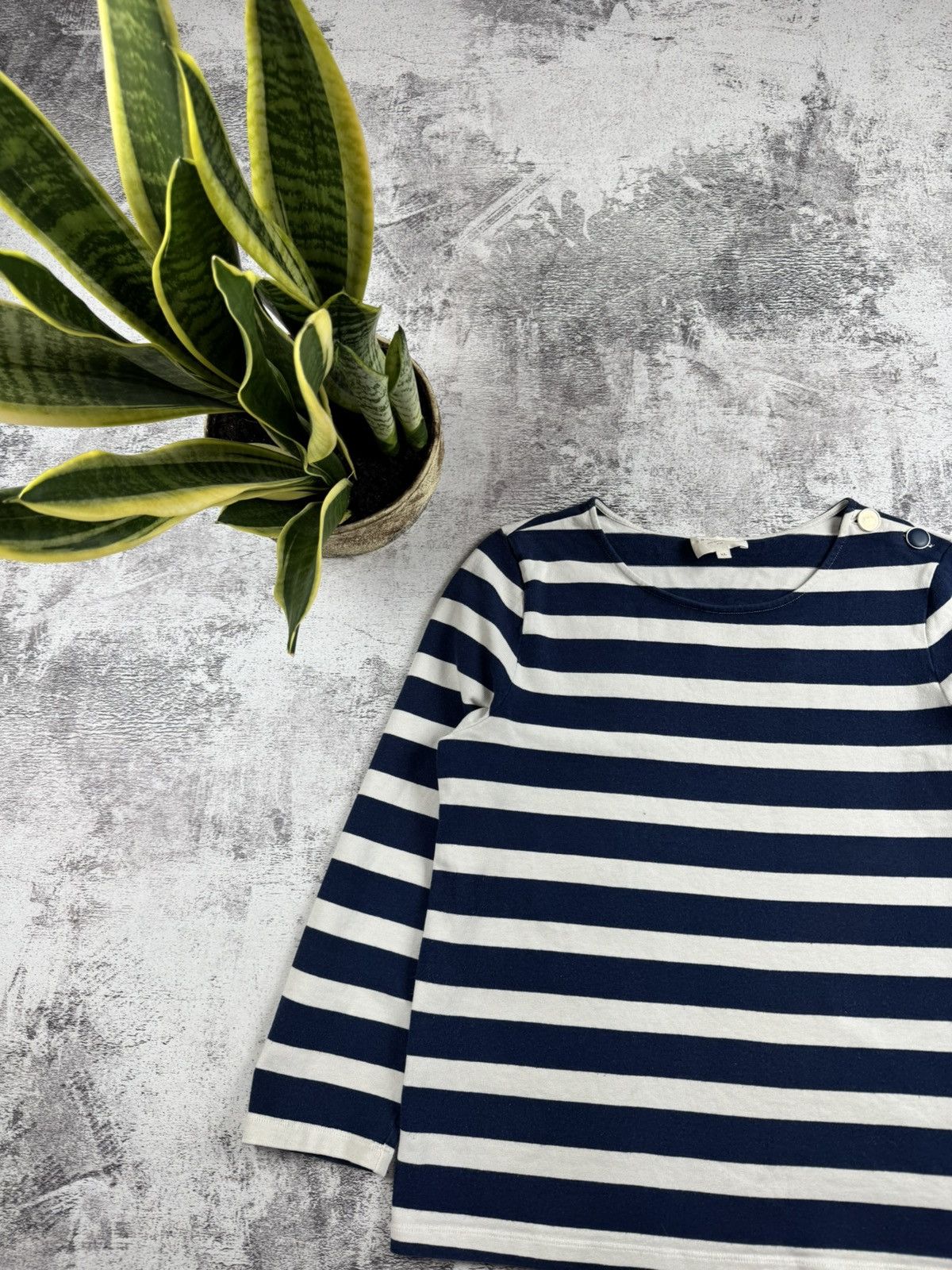 Sezane SEZANE Marina Cropped Crew Neck Cotton Striped Women’s XL Sweater Sweatshirt Size XL / US 12-14 / IT 48-50 - 5 Thumbnail