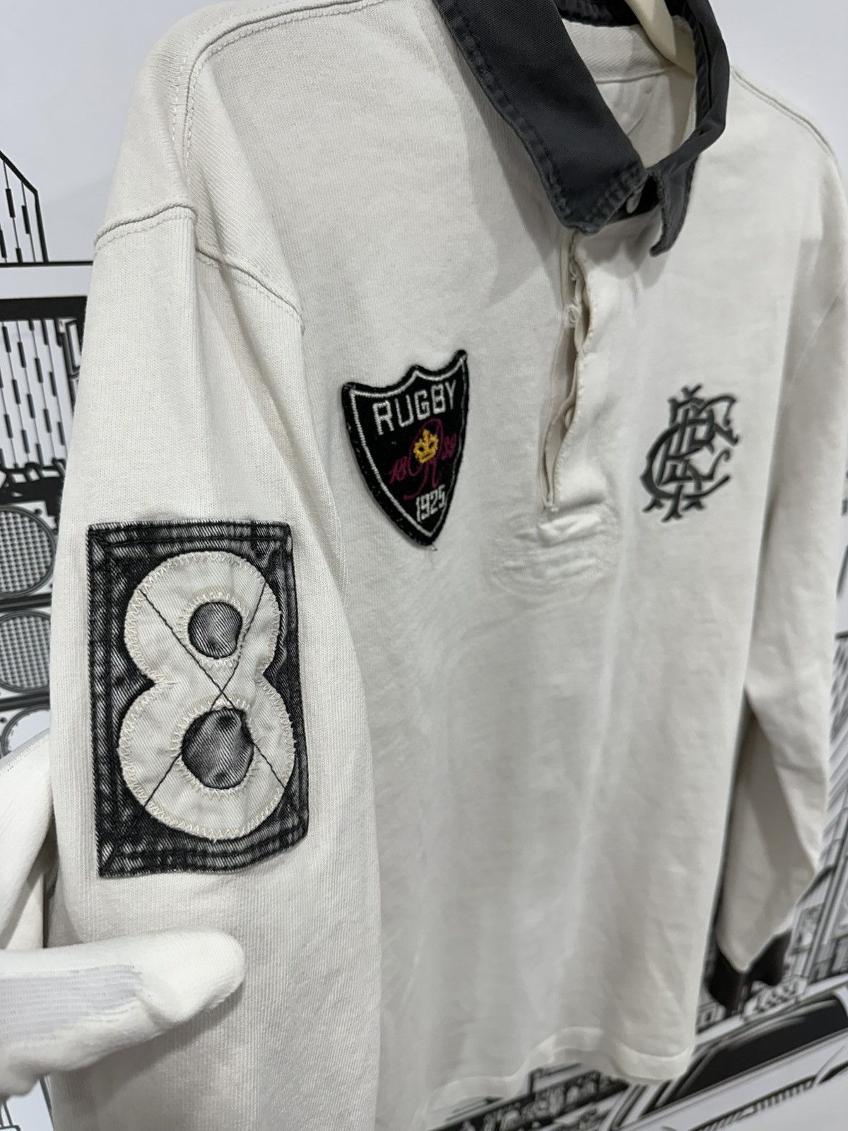 Rugby Ralph Lauren Rugby Ralph Lauren R.L.F.C Rugby Off-White XL Size US XL / EU 56 / 4 - 6 Thumbnail