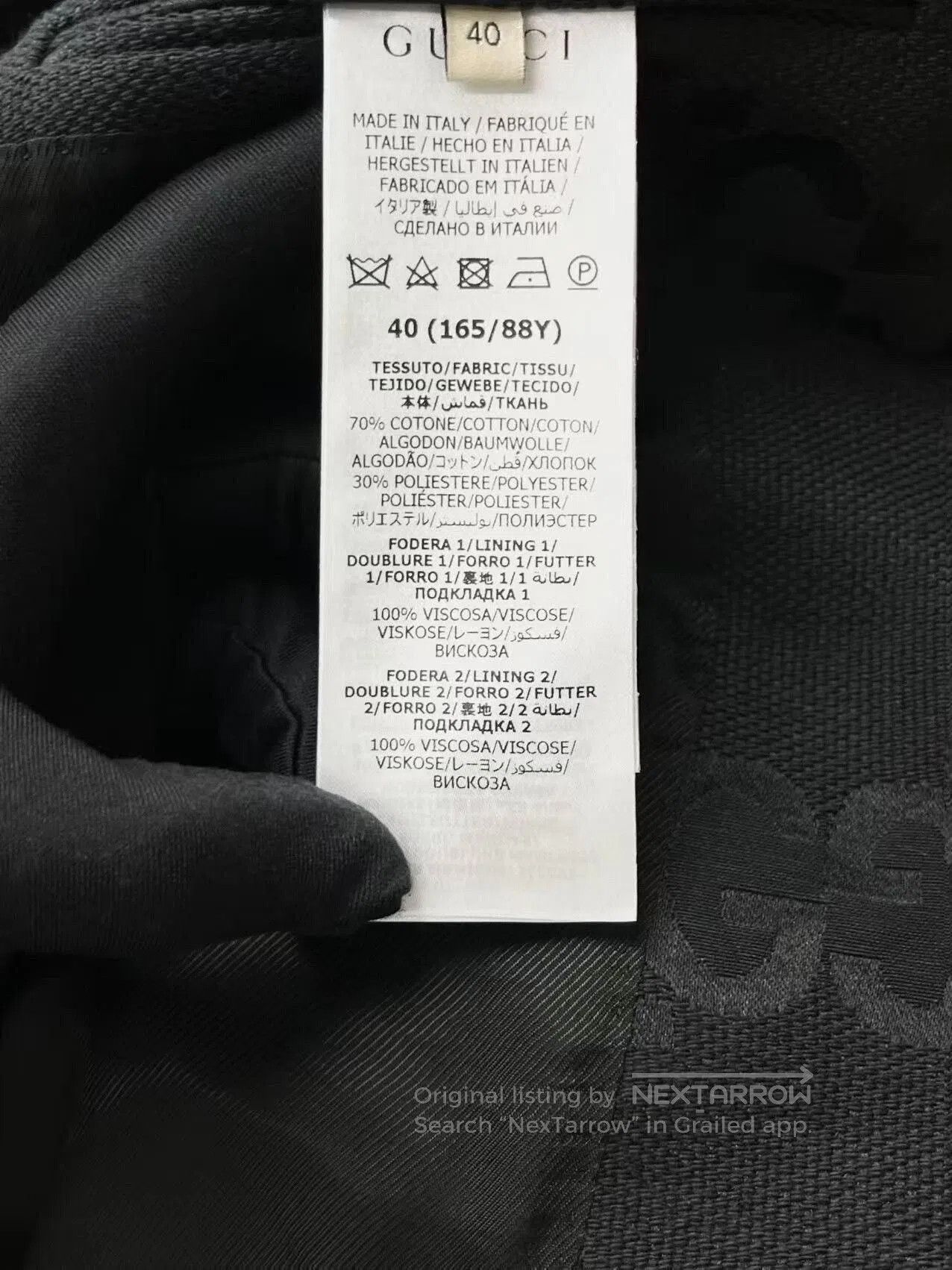 Gucci Gucci Black Double G Logo Suit Jacket. Size US M / EU 48-50 / 2 - 5 Thumbnail