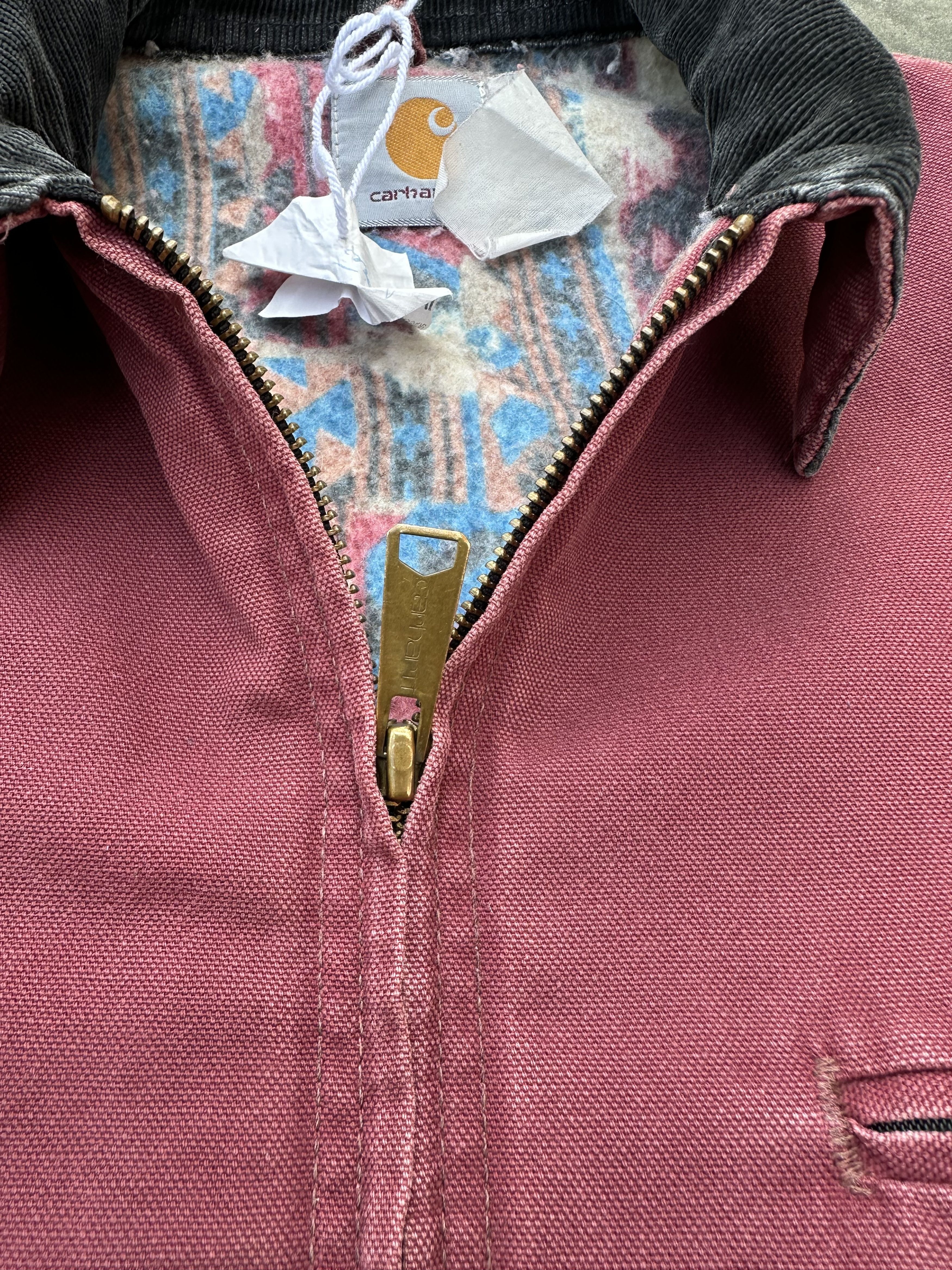 Carhartt Vintage 1980s Carhartt Faded Redwood Detroit Jacket Size US XL / EU 56 / 4 - 5 Thumbnail