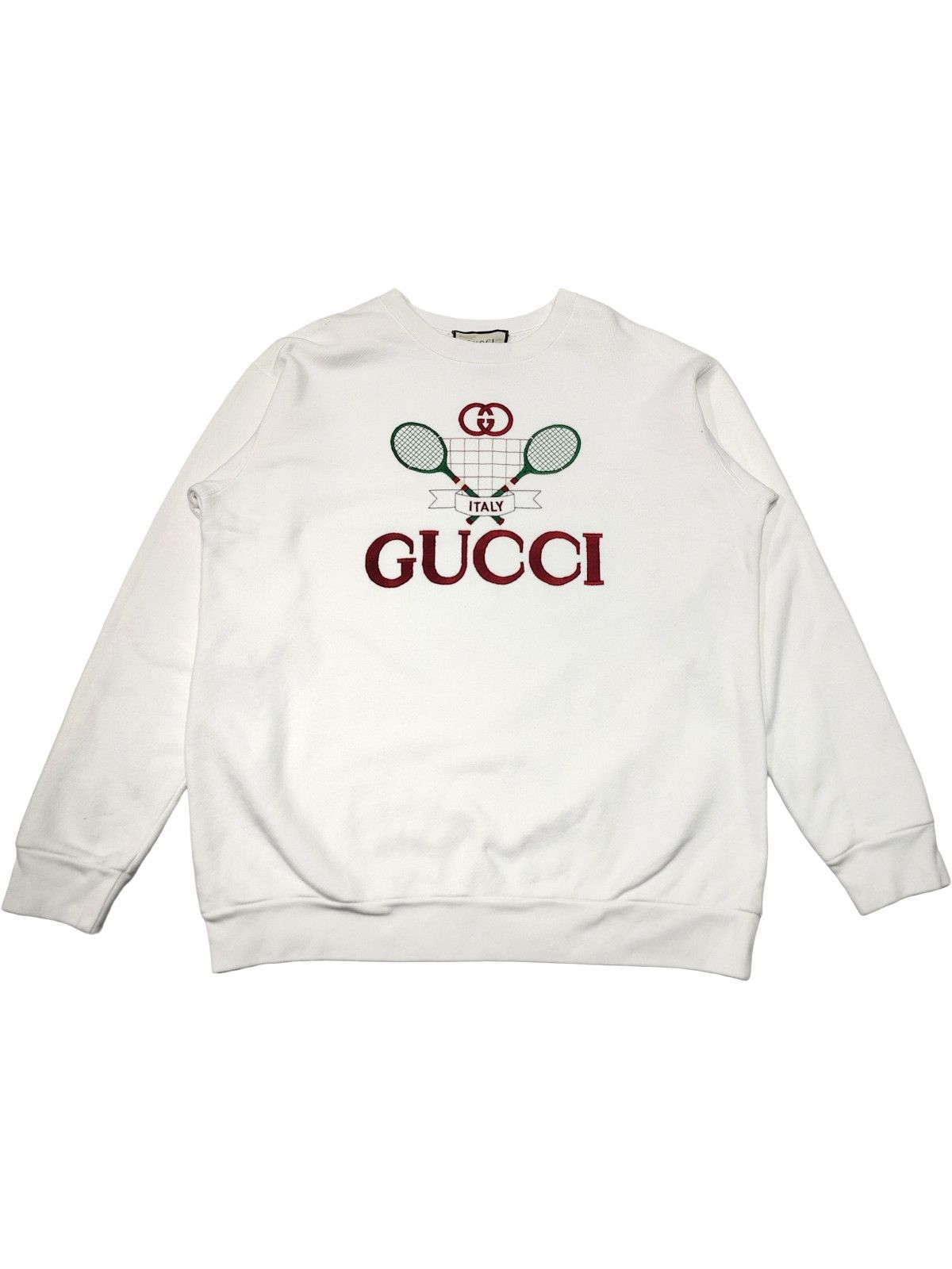 Gucci Gucci Tennis Print Sweatshirt Size L Size US L / EU 52-54 / 3 - 1 Thumbnail