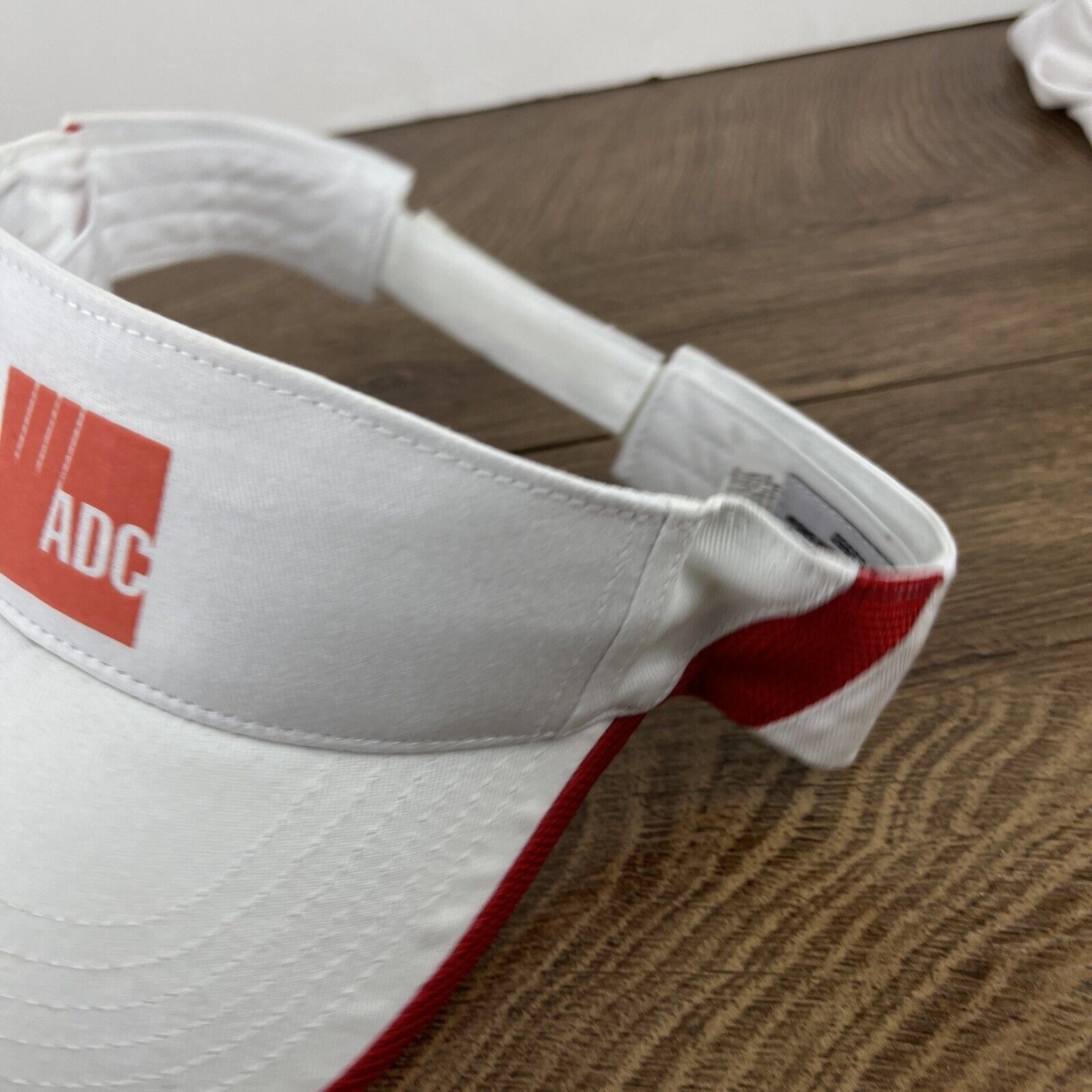 Other ADC Visor Cap White Adjustable Hat Adult Size Hat White Cap Size ONE SIZE - 7 Thumbnail