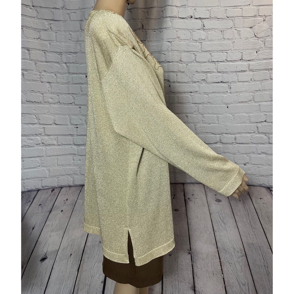 Other New Vintage Hamells Viscose Gold Long Sleeve Sweater Tunic Size S / US 4 / IT 40 - 3 Thumbnail