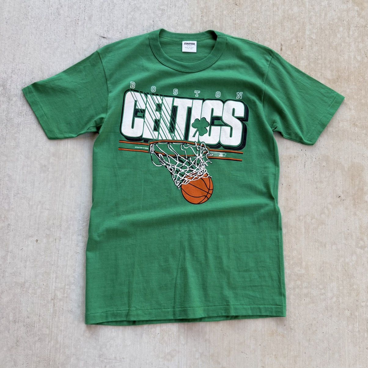 Starter Vintage Boston Celtics T Shirt Starter 80s Single Stitch Size US M / EU 48-50 / 2 - 1 Thumbnail