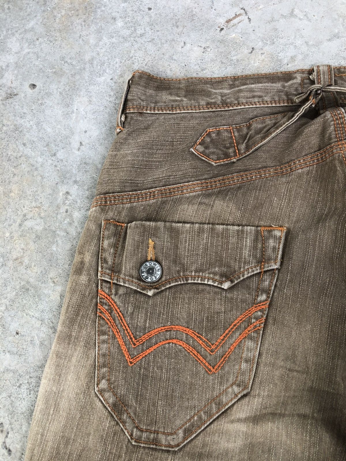 If Six Was Nine Japanese Edwin Exclusive Flared Jeans Distressed Bootcut Size US 33 - 15 Thumbnail