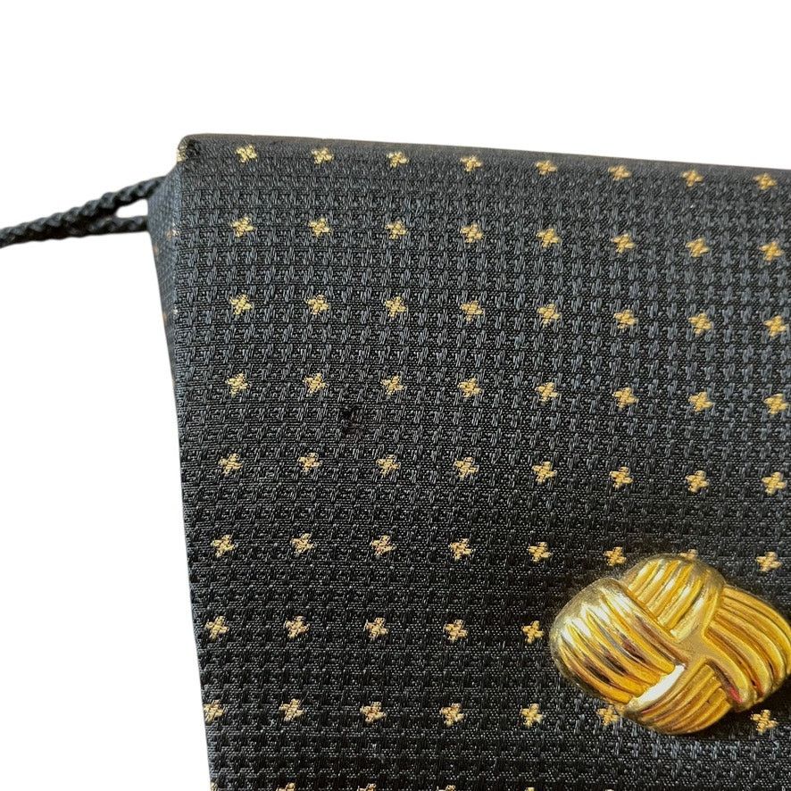 Vintage Vintage Whiting & Davis Black Jacquard Box Evening Bag Size ONE SIZE - 8 Thumbnail