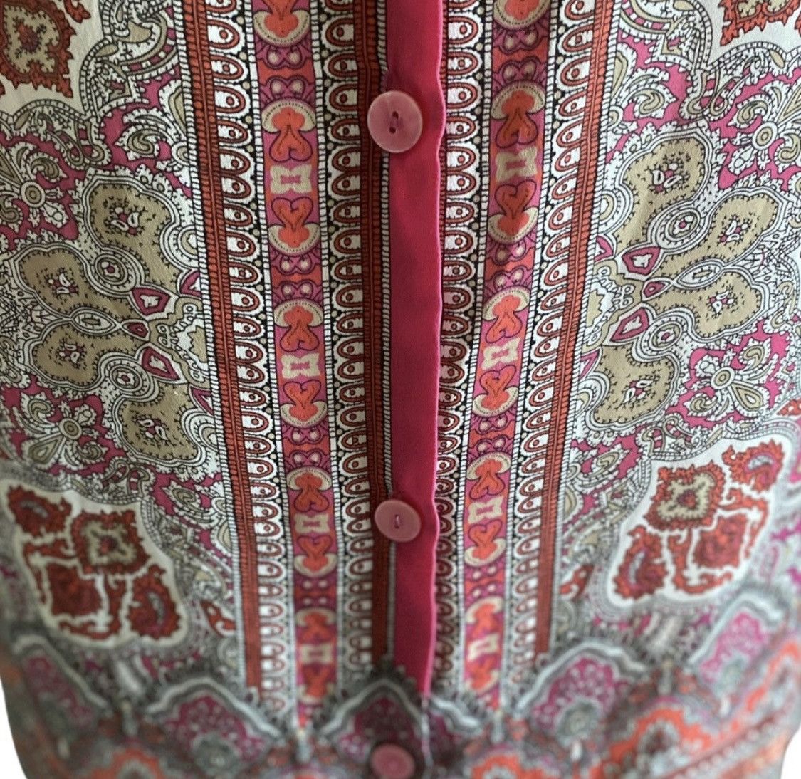 Cynthia Rowley CYNTHIA ROWLEY BUTTON UP BACK SLEEVELESS PAISLEY TANK TOP Size M / US 6-8 / IT 42-44 - 9 Thumbnail