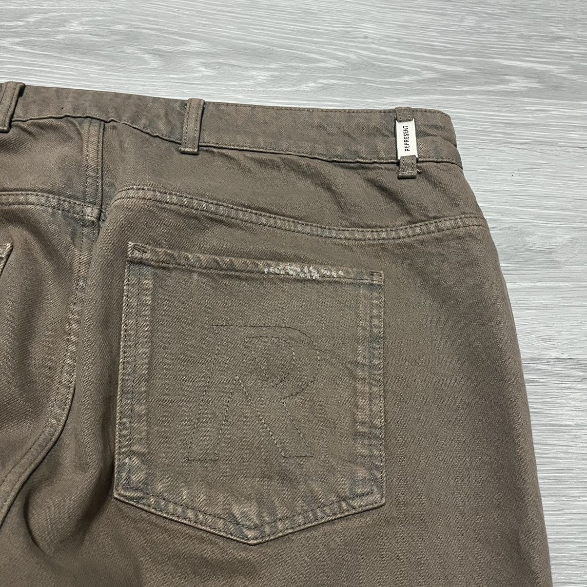 Represent Clo. Represent R2 Stepped Hem Denim Sandstorm Jeans Size US 38 / EU 54 - 3 Thumbnail