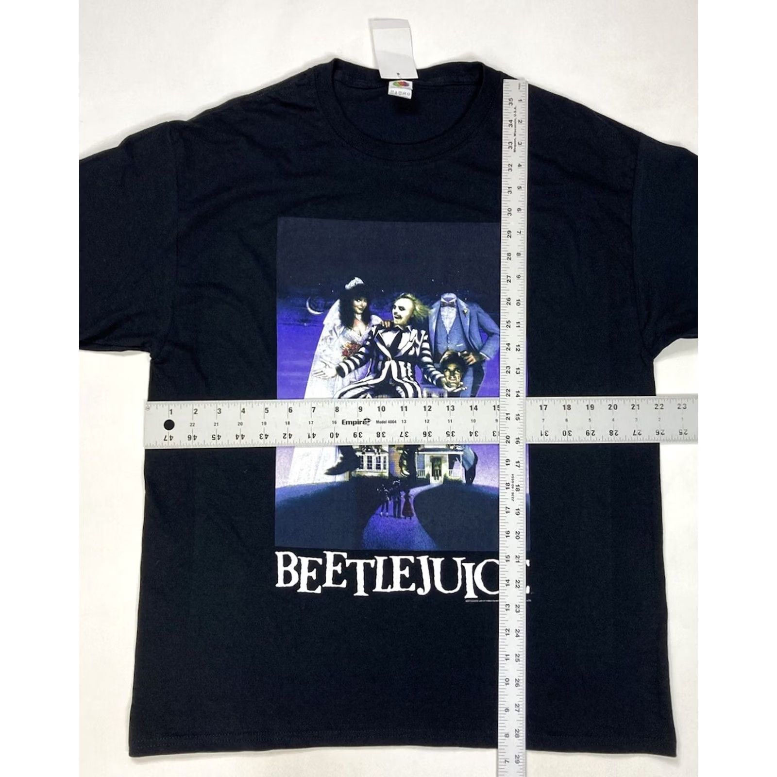 Fruit Of The Loom Beetlejuice Graphic T-shirt Men Large Black Short Sleeve 2022 Beetlejuice Movie Logo Halloween Horror Colorful Funny Shirt Size US L / EU 52-54 / 3 - 6 Thumbnail