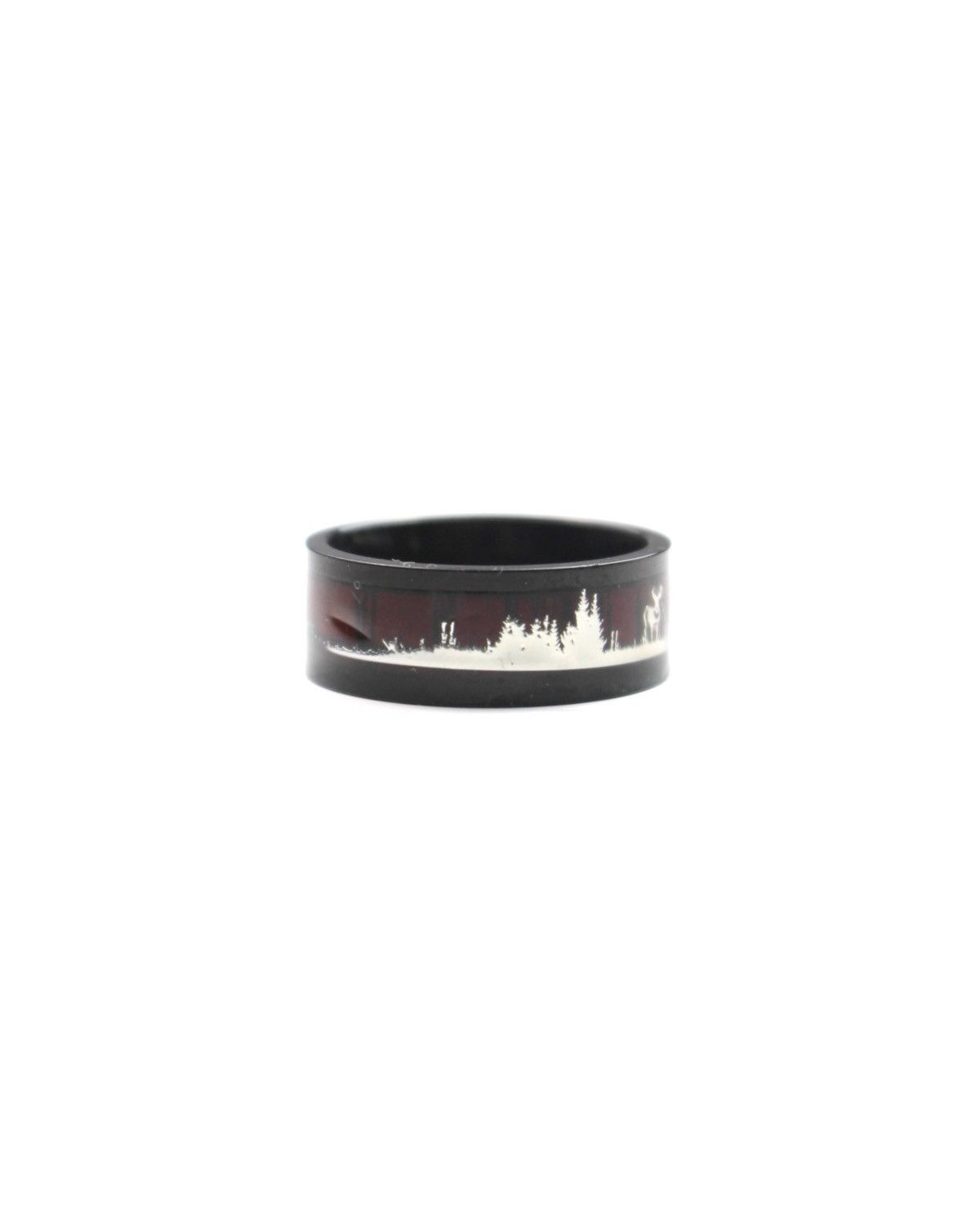 Hysteric Glamour 2000S JAPANESE MADE DEER FOREST SILHOUETTE WIDE BAND RING Size ONE SIZE - 2 Thumbnail
