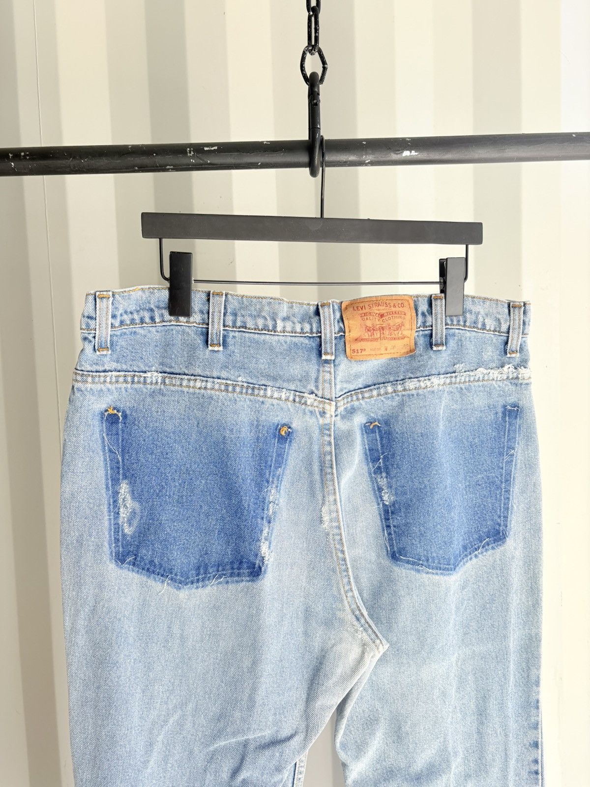 Levi's Vintage Levi’s 517 Denim Repaired Patch Denim ERD Grunge Size US 34 / EU 50 - 4 Thumbnail