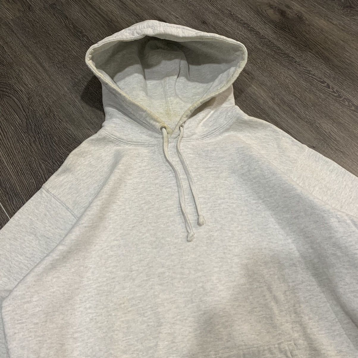 Supreme Supreme FW15 Logo Rib Hooded Sweatshirt Grey Size US XL / EU 56 / 4 - 2 Thumbnail