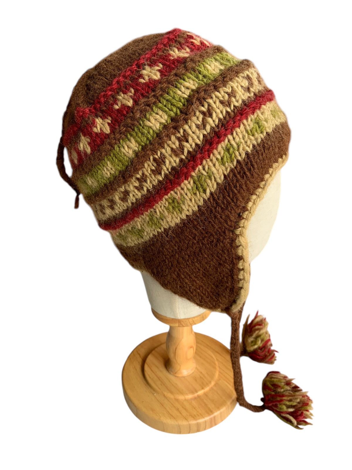 Japanese Brand × Kapital × Vintage Knitted Crochet Wool Earflap Winter Sessions Beanie Hats Size ONE SIZE - 2 Thumbnail