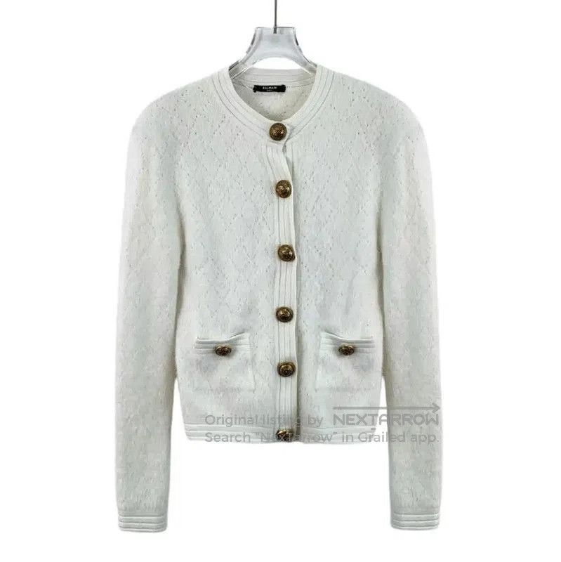Balmain Balmain White Women's Cardigan in XS . Size XS / US 0-2 / IT 36-38 - 1 Thumbnail