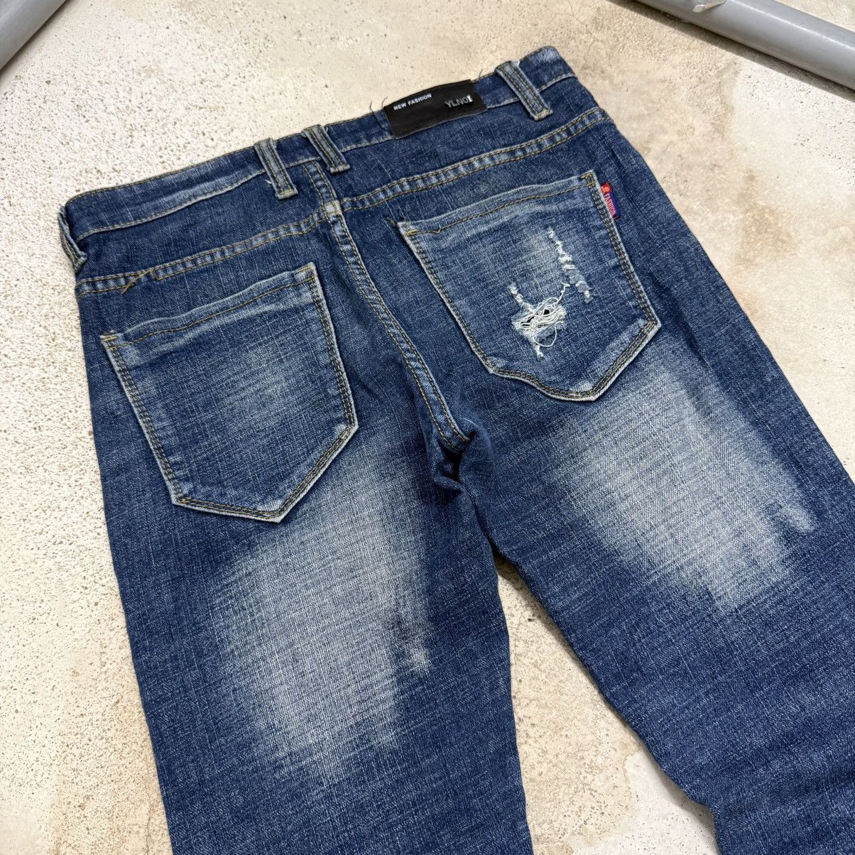 Japanese Brand I6w9 Style Distressed Skinny Denim Pants Size US 29 - 11 Thumbnail