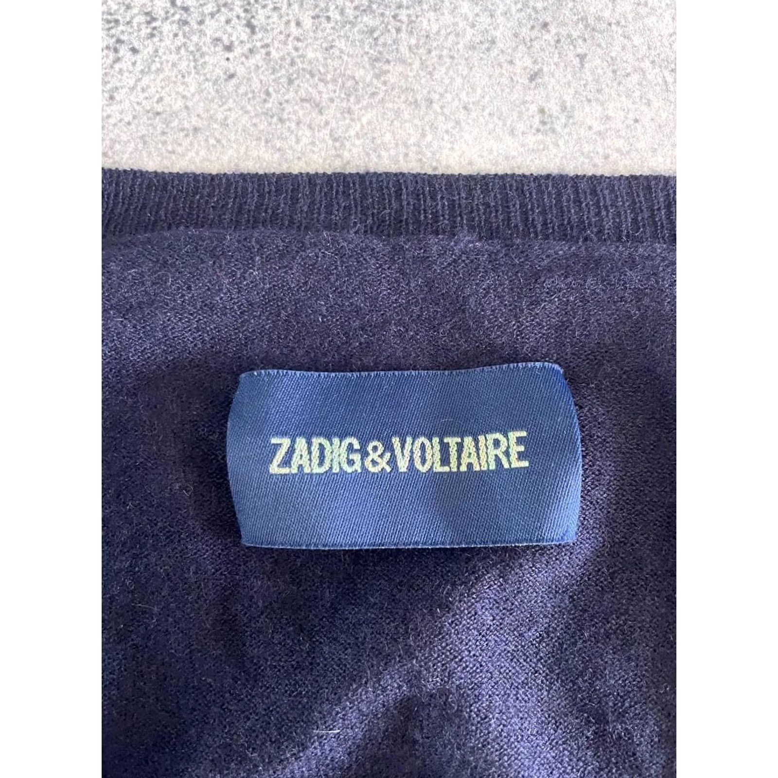 Zadig & Voltaire Zadig & Voltaire Mens T-Shirt L Navy Wool Long Sleeve Crew Neck Size US L / EU 52-54 / 3 - 3 Thumbnail