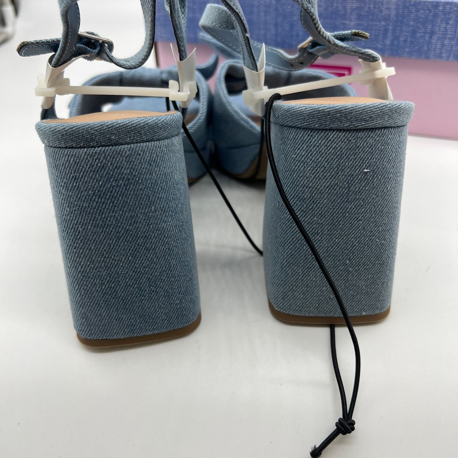 Other Pop Womens Giving Heeled Sandals Chambray Blue Size US 9.5 / IT 39.5 - 4 Thumbnail