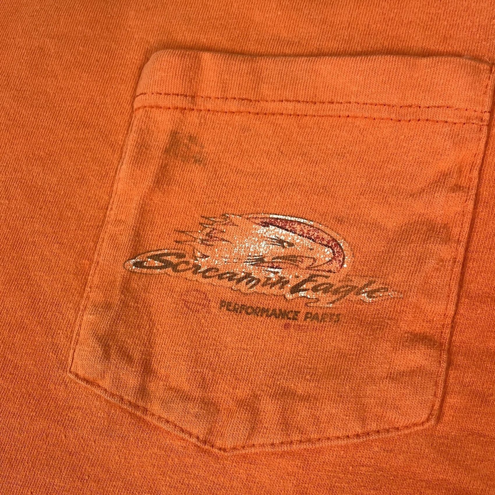 Harley Davidson VINTAGE Harley-Davidson Tshirt Adult M Orange Pocket Distressed NY Med* Shirt Mens"} Size US M / EU 48-50 / 2 - 4 Thumbnail