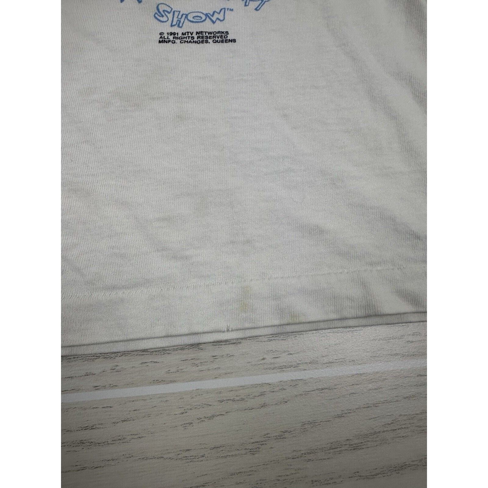 Changes × Vintage Vintage 1991 The Ren and Stimpy Show Promo Shirt Size US L / EU 52-54 / 3 - 4 Thumbnail