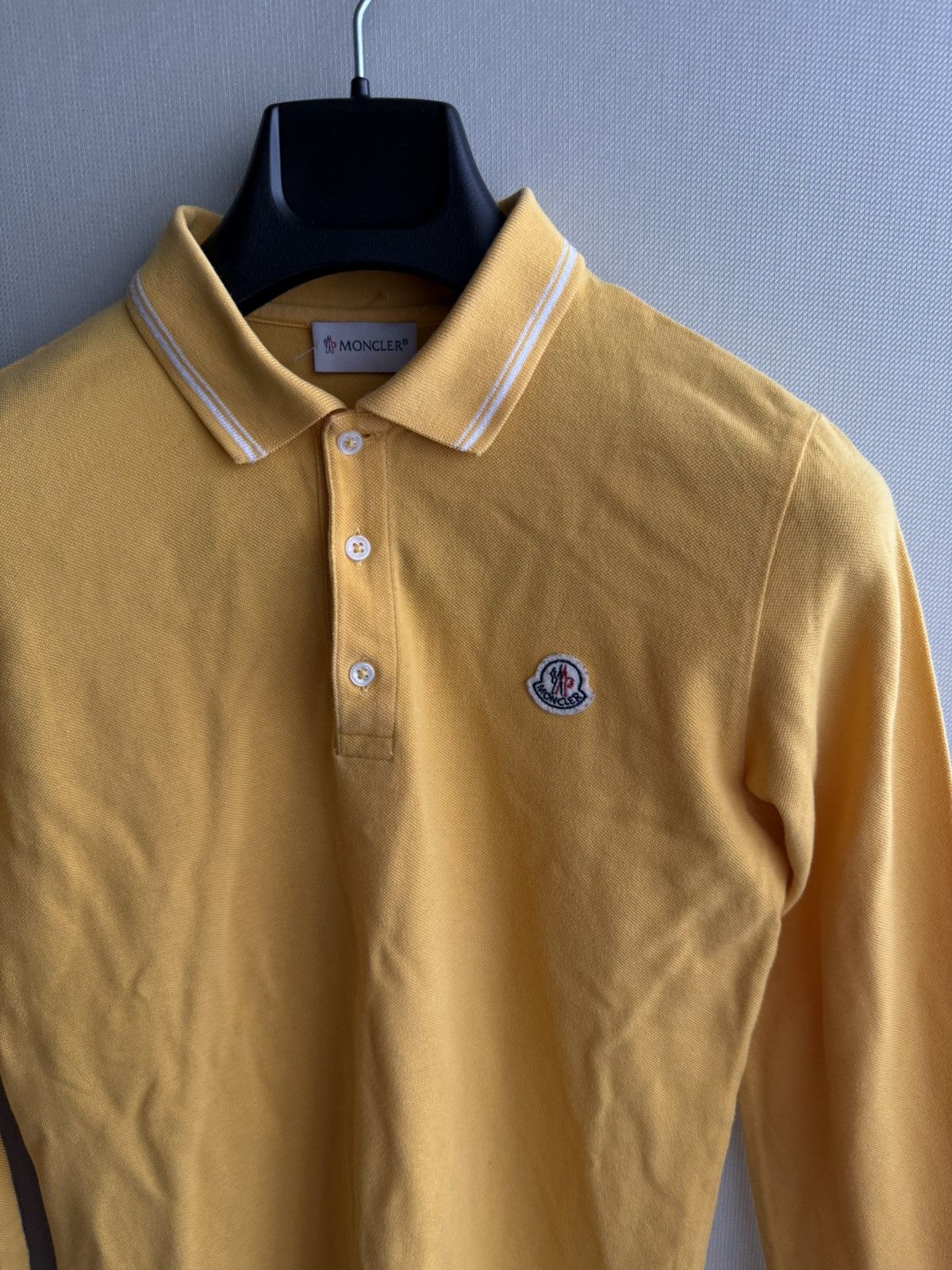 Moncler Moncler Women’s Yellow Polo Long Sleeve T-Shirt Size XS / US 0-2 / IT 36-38 - 3 Thumbnail