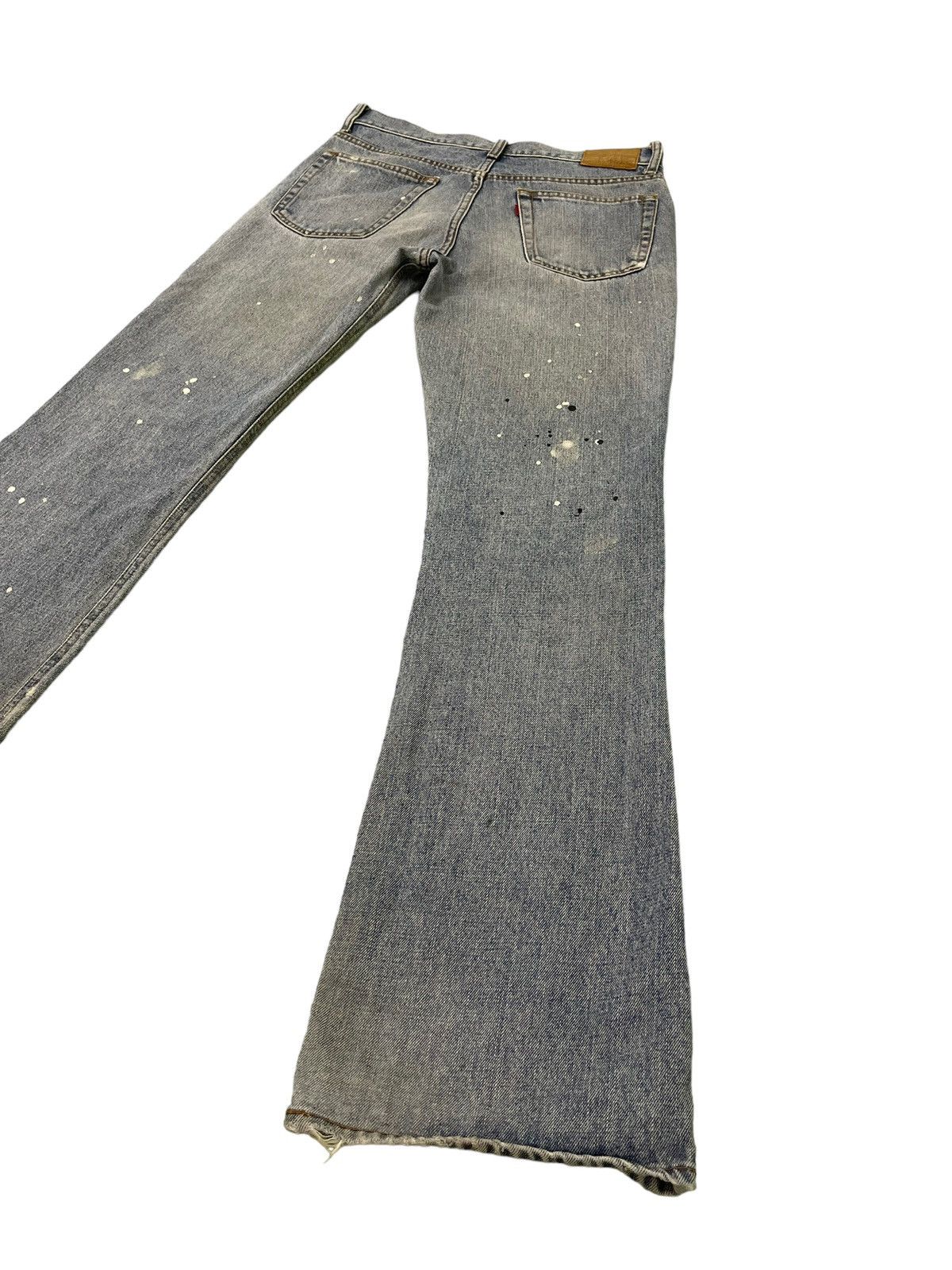 Japanese Brand Flare Jeans Vtg Bobson Distress Painted Boot Cut 6🟦5 Size US 31 - 13 Thumbnail