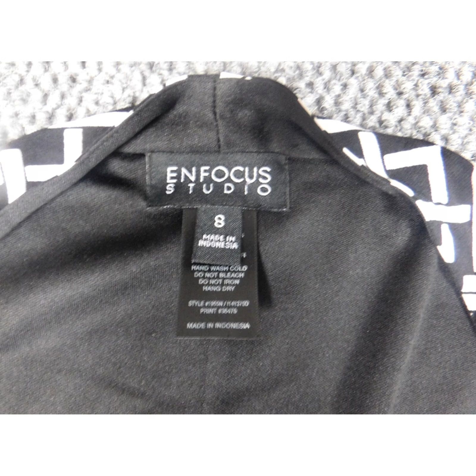 Vintage Enfocus Studio Womens Dress 8 Black A-line Pullover Sleeveless Knee Length Raglan Sleeve Round Neck Solid Pattern Size M / US 6-8 / IT 42-44 - 4 Thumbnail