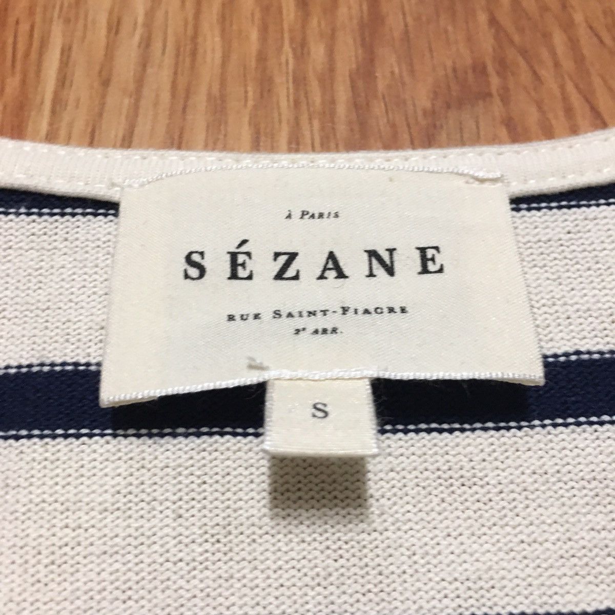 Sezane SEZANE Linea Mariniere Ecru Navy Cotton Cardigan Size S Size S / US 4 / IT 40 - 10 Thumbnail