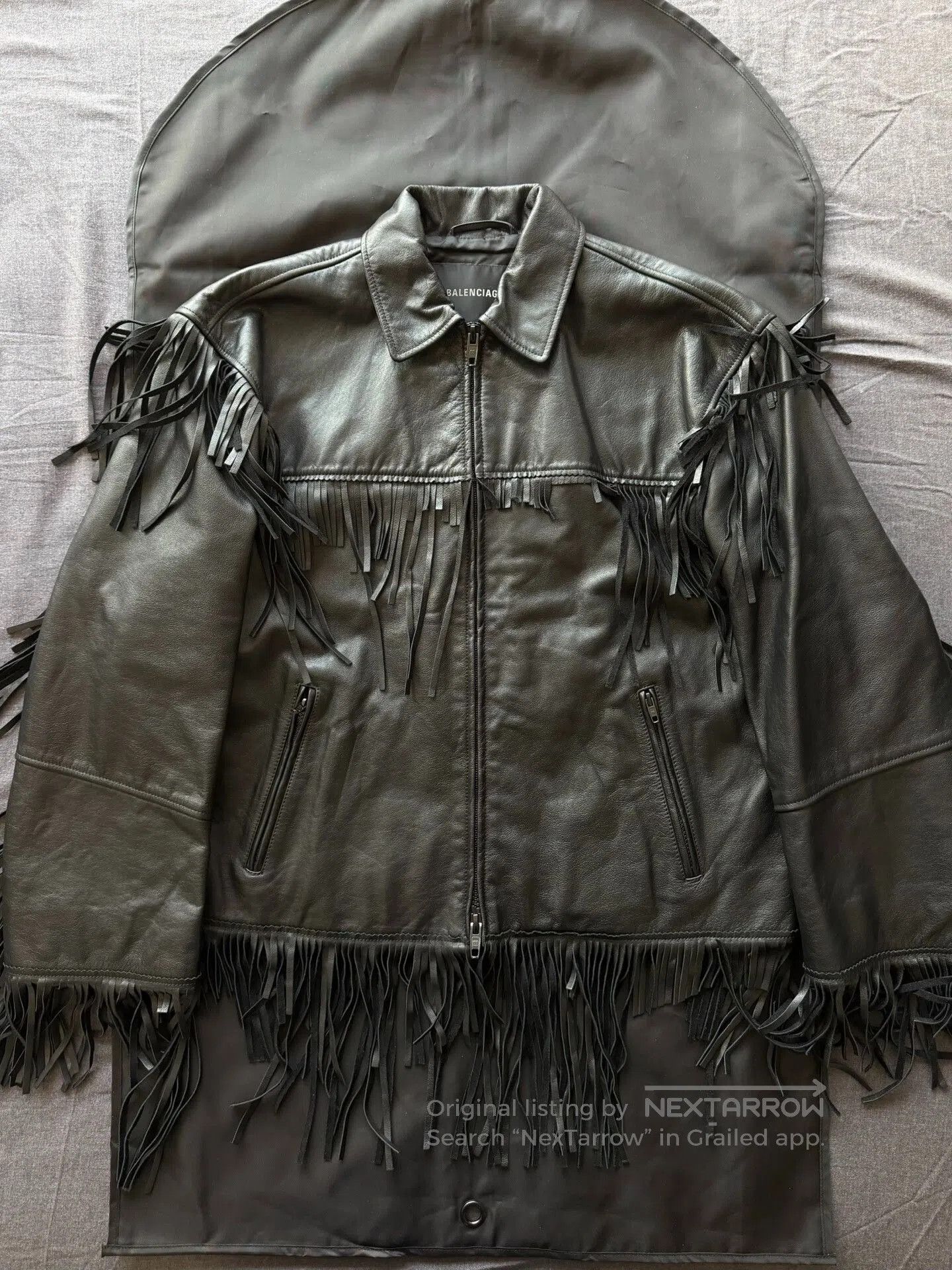 Balenciaga Balenciaga Fringed Leather Jacket. Size XS / US 0-2 / IT 36-38 - 1 Thumbnail