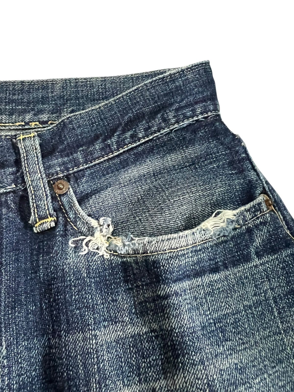 OMNIGOD Vintage Selvedge Omnigod Distress Faded Jean Size US 29 - 10 Thumbnail